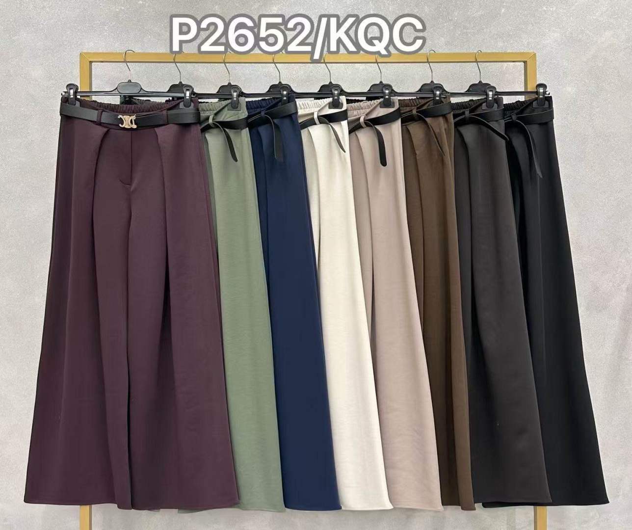 Nohavice Wide Leg s opaskom