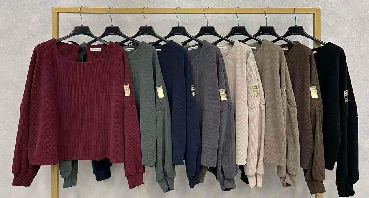 Oversize mikina s prúžkovanou pleteninou