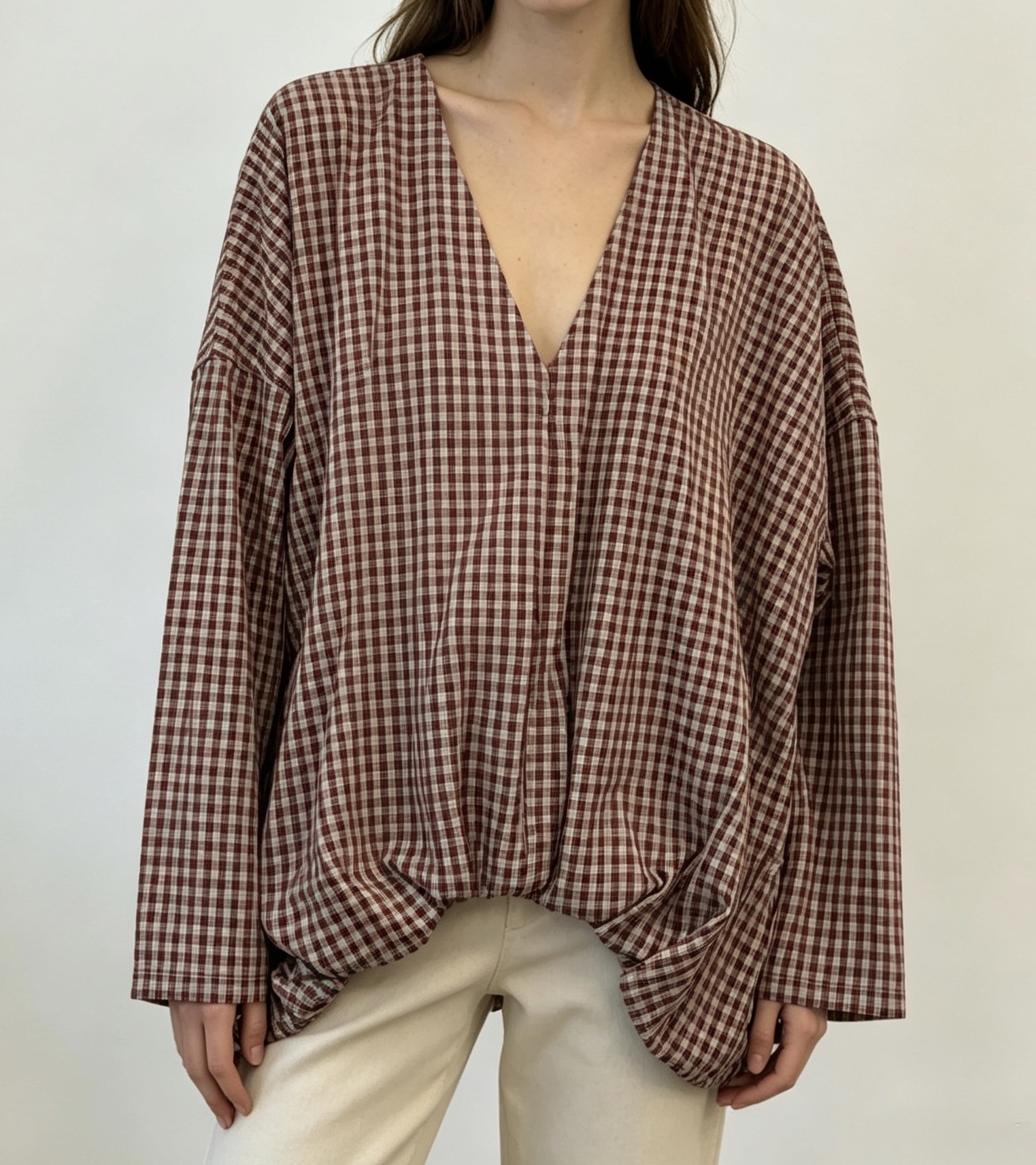 Oversize blúzka s nariasením