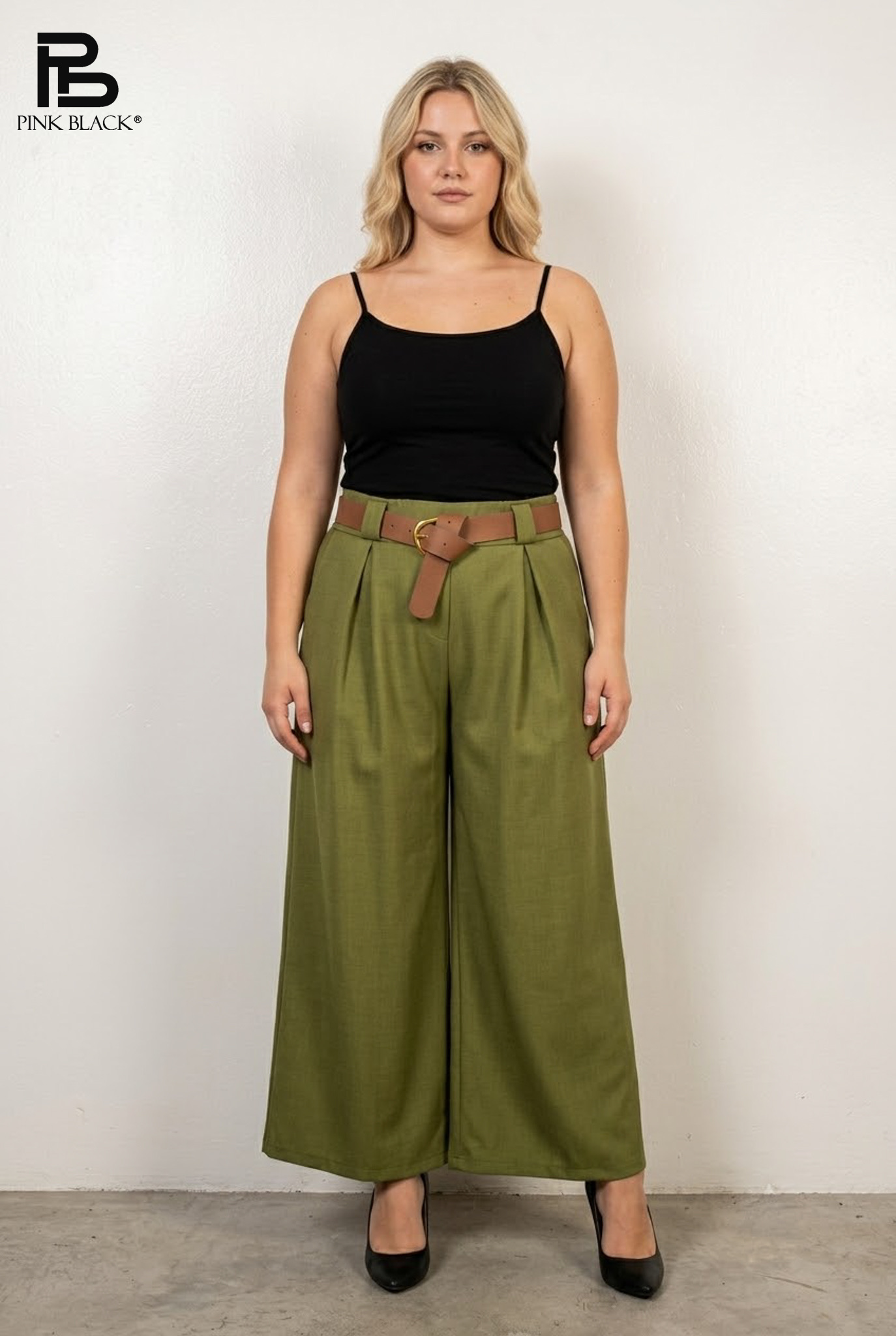 Nohavice Wide Leg so Záhybmi
