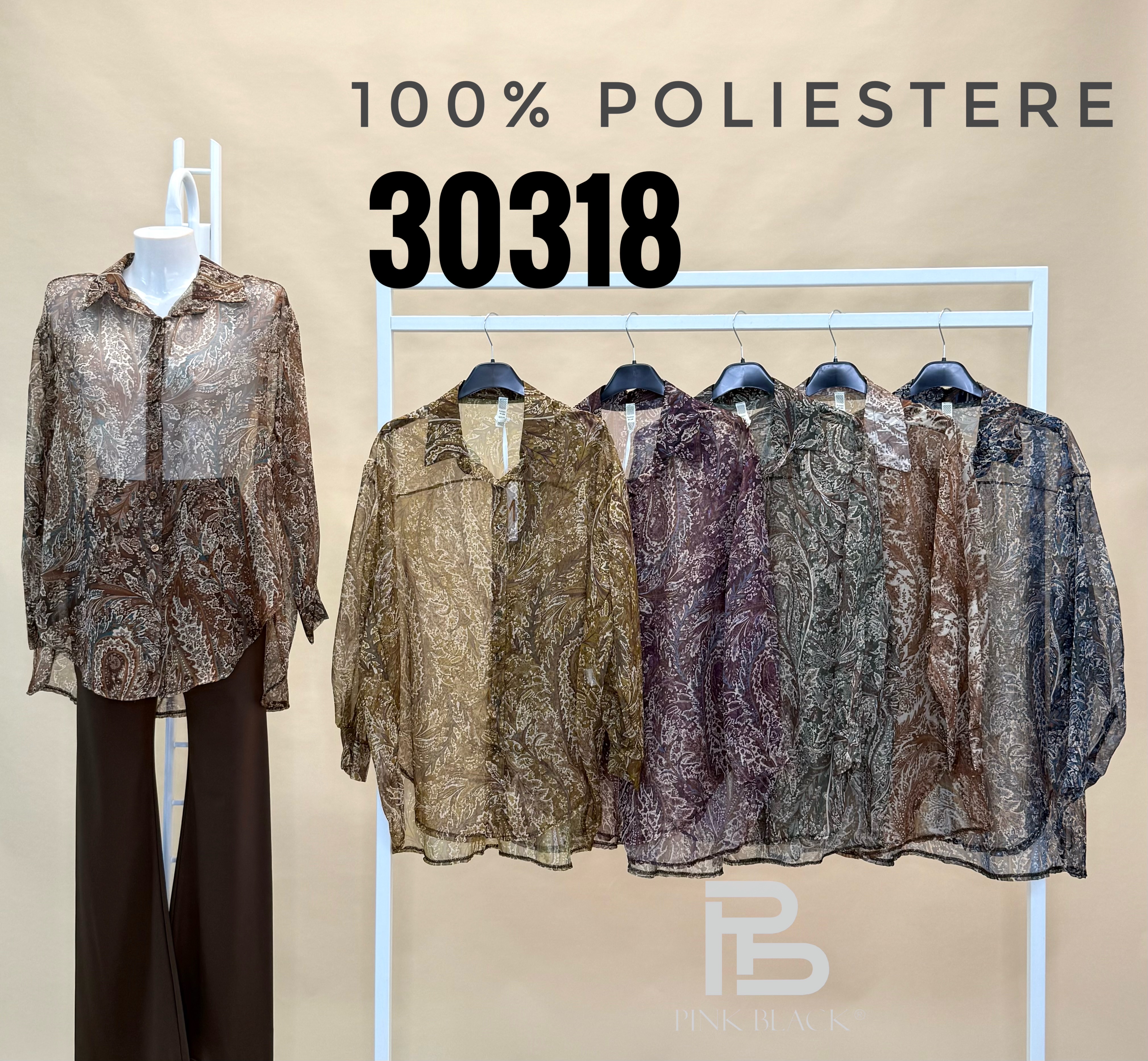 Voľná predĺžená košeľa s paisley vzorom
