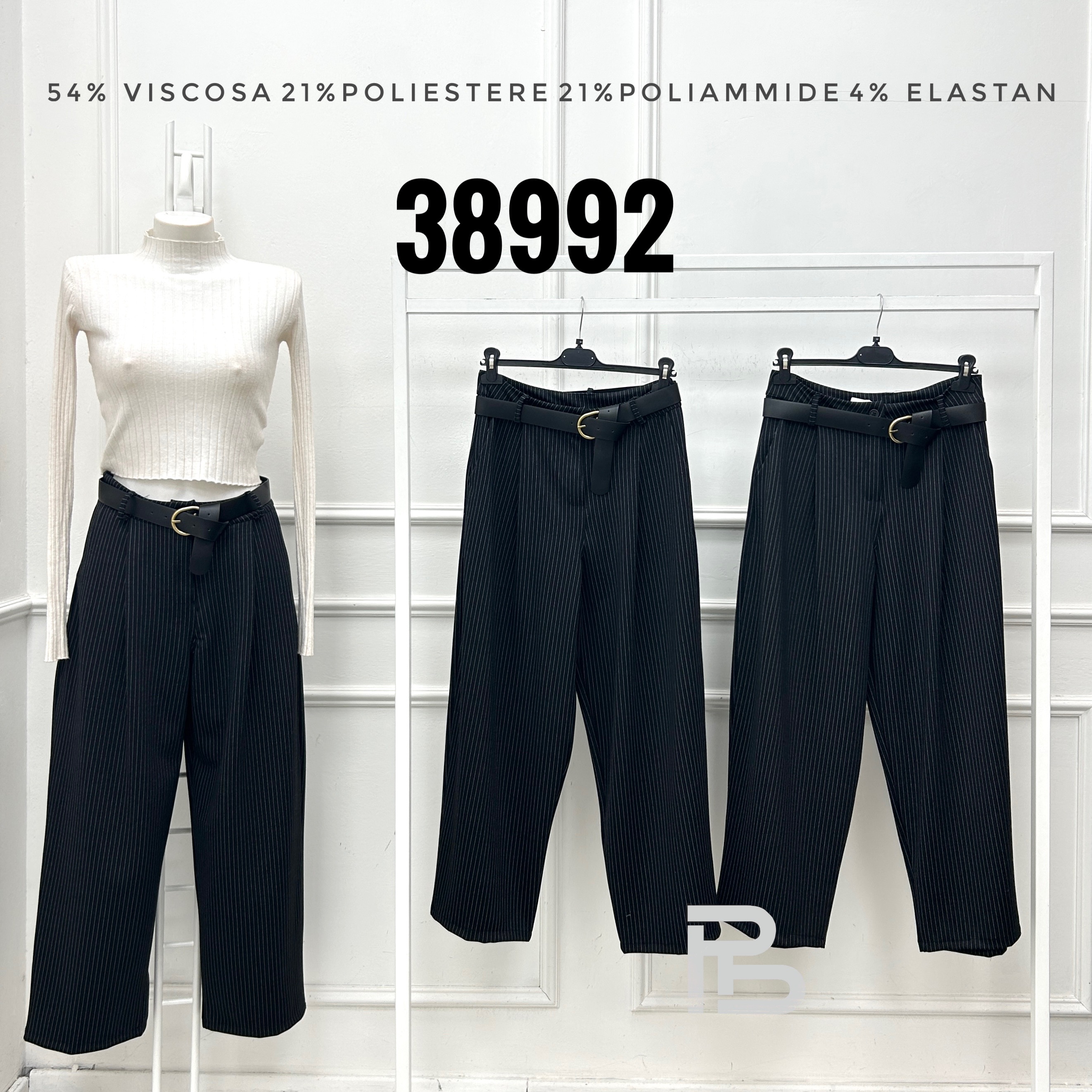 Nohavice Wide‑Leg s Opaskom