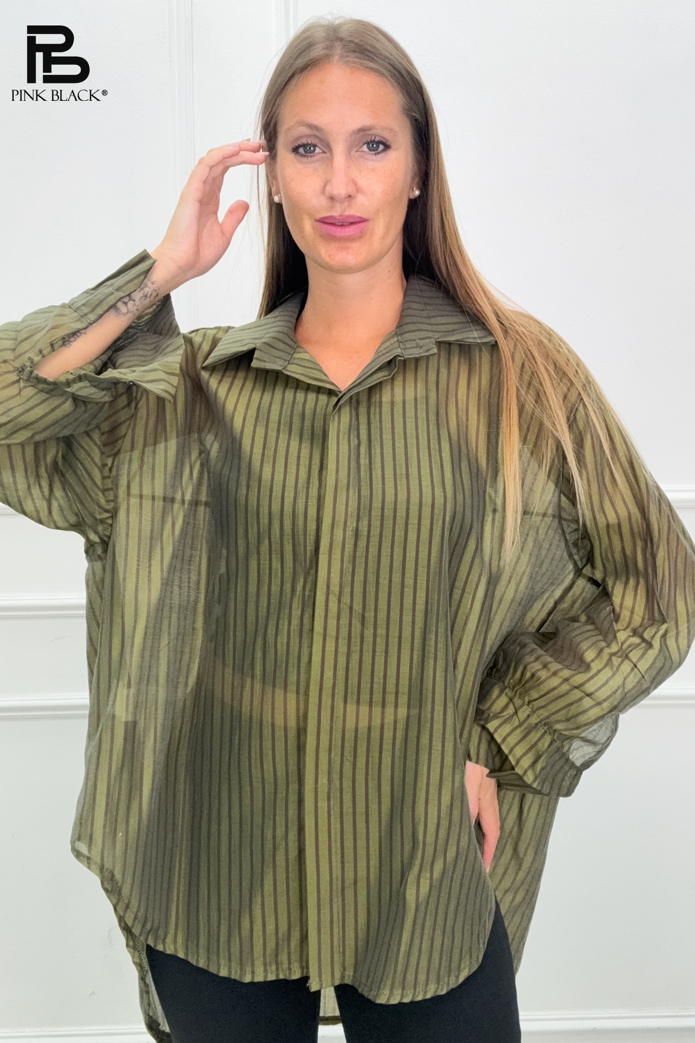 Oversized pruhovaná košeľa