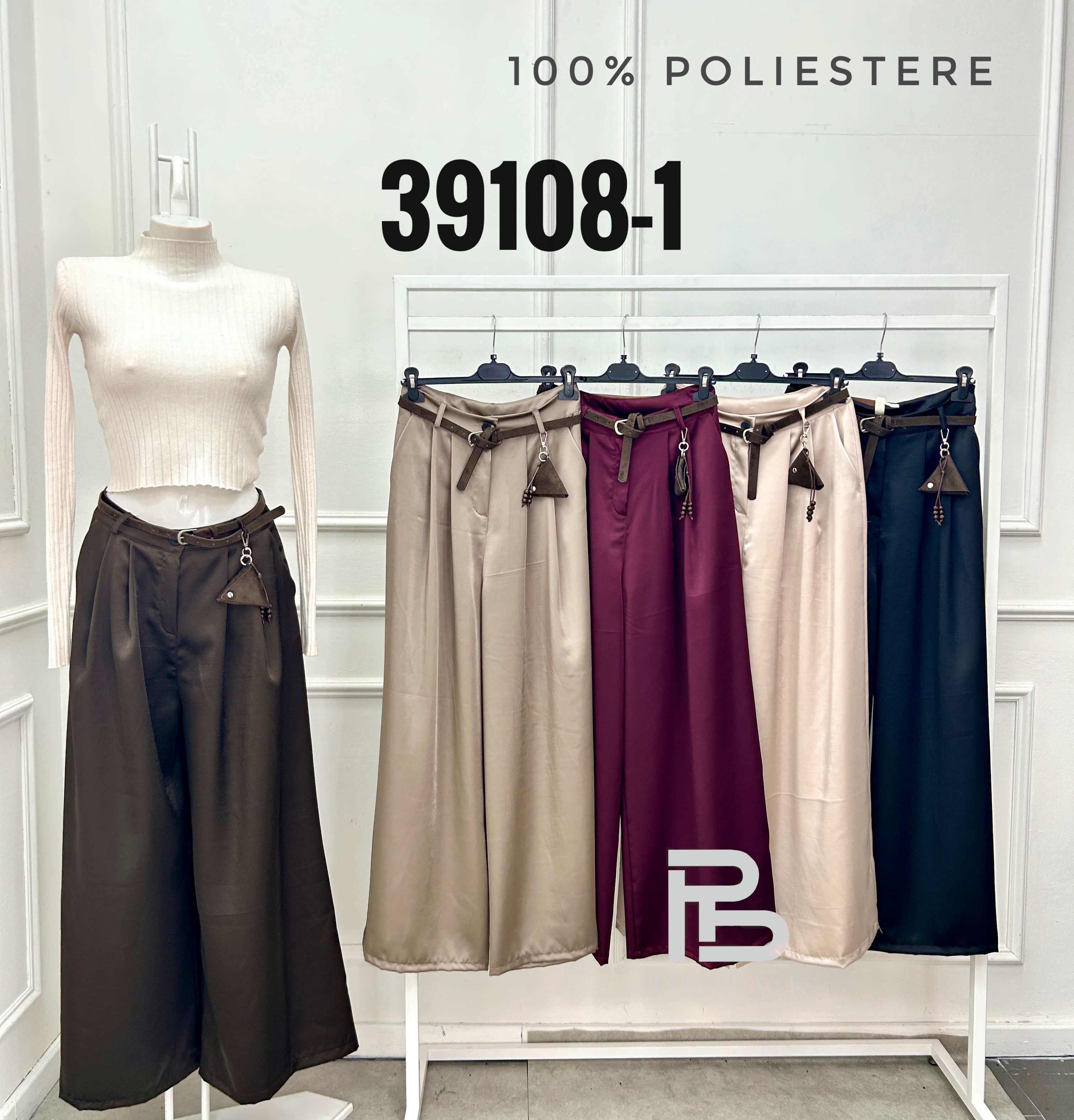 Nohavice Wide Leg s Opaskom