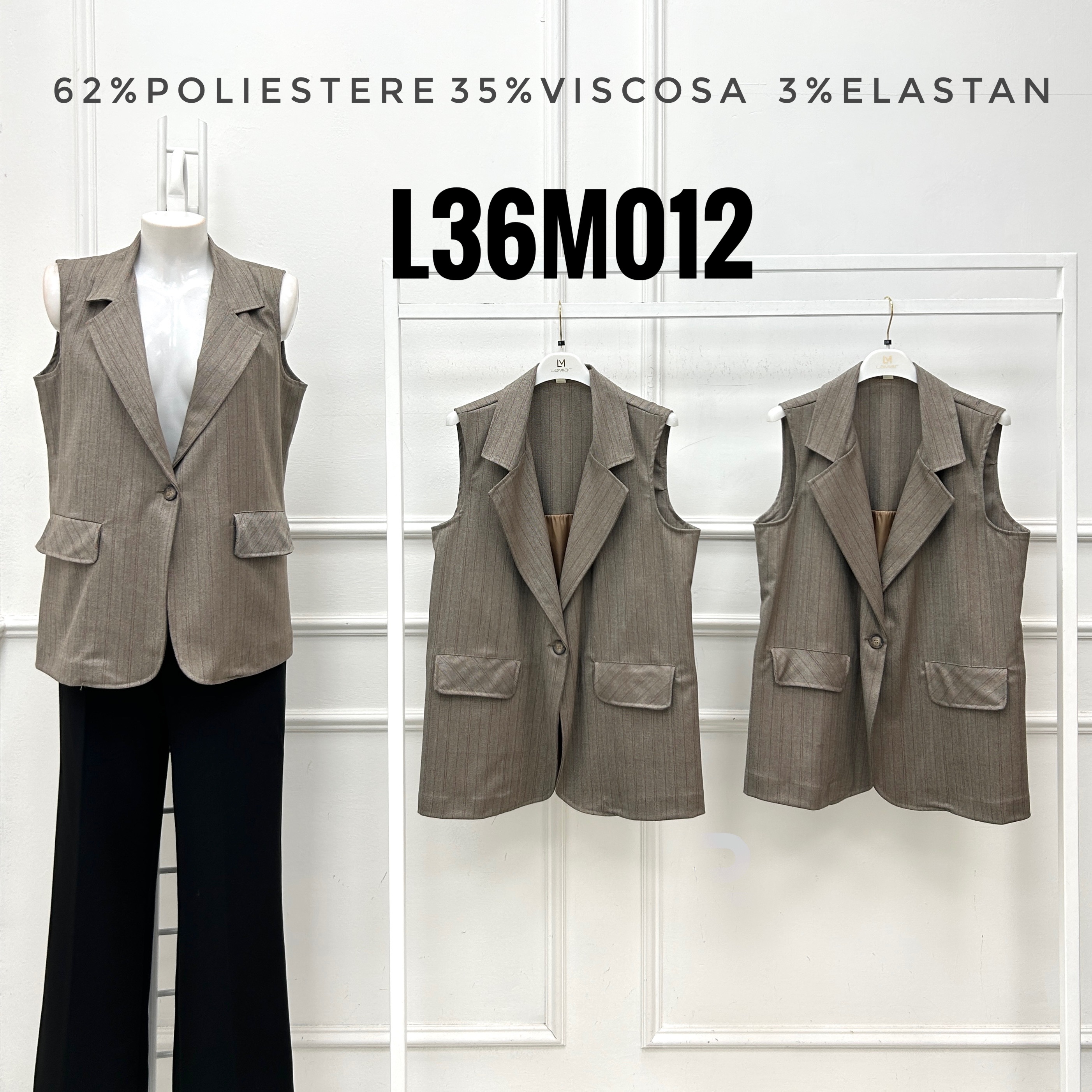 Predĺžená vestica s klopami
