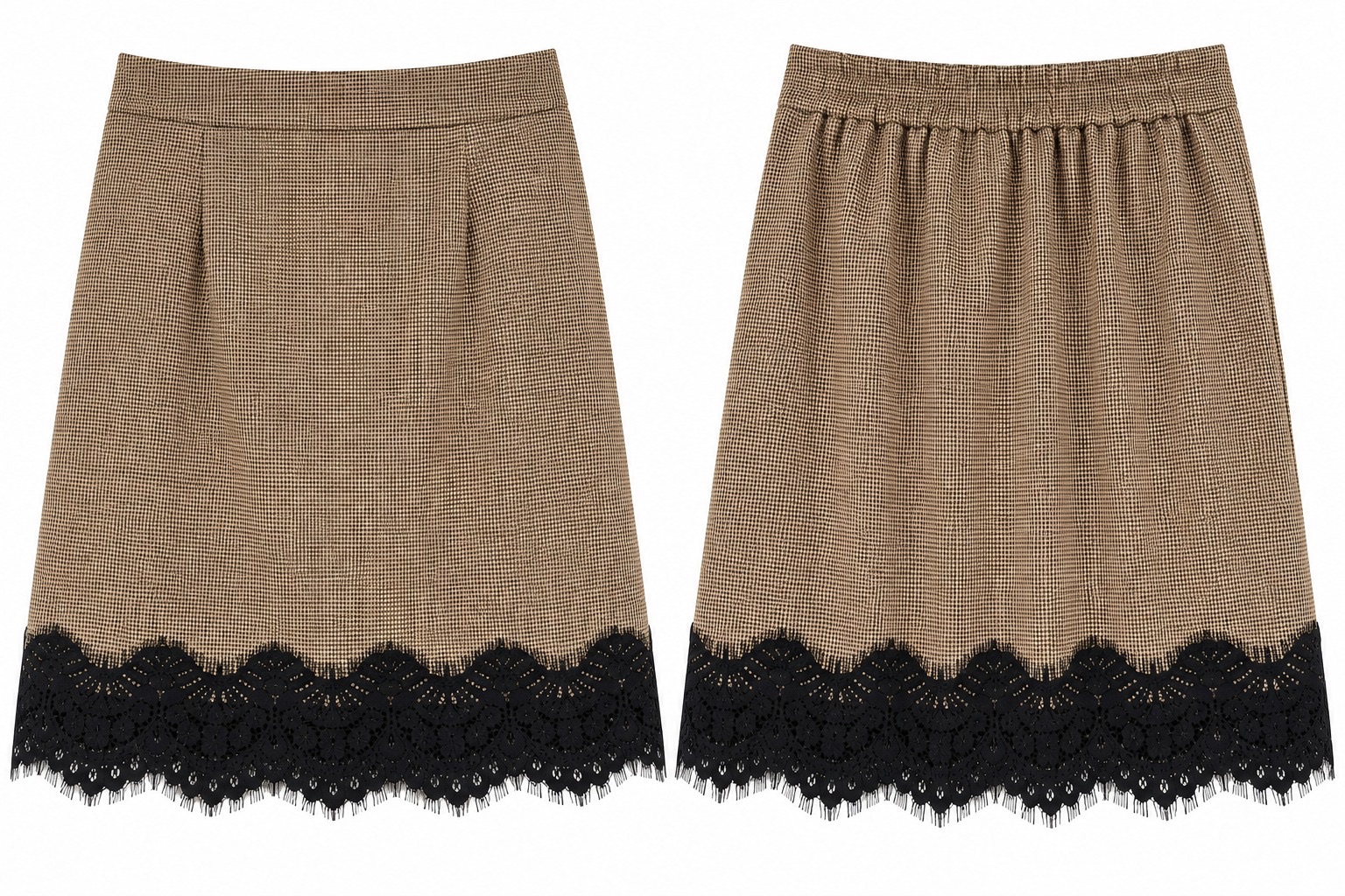A-line mini sukňa s čipkou