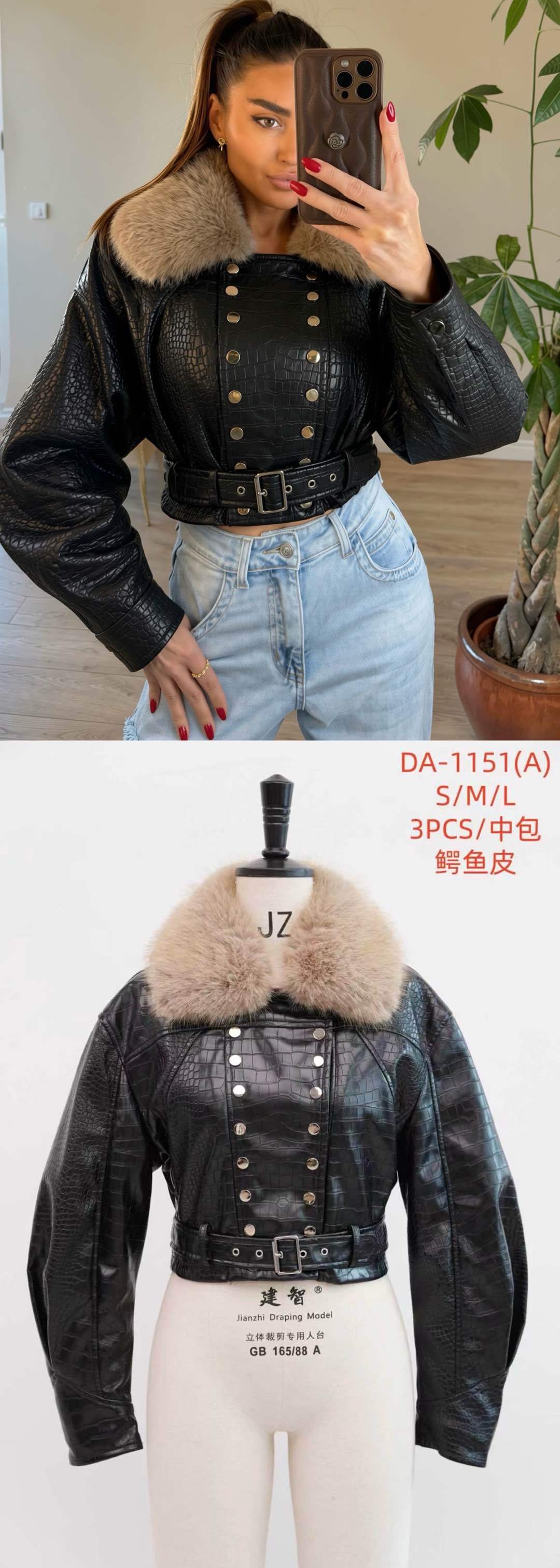 Cropped bunda s golierom