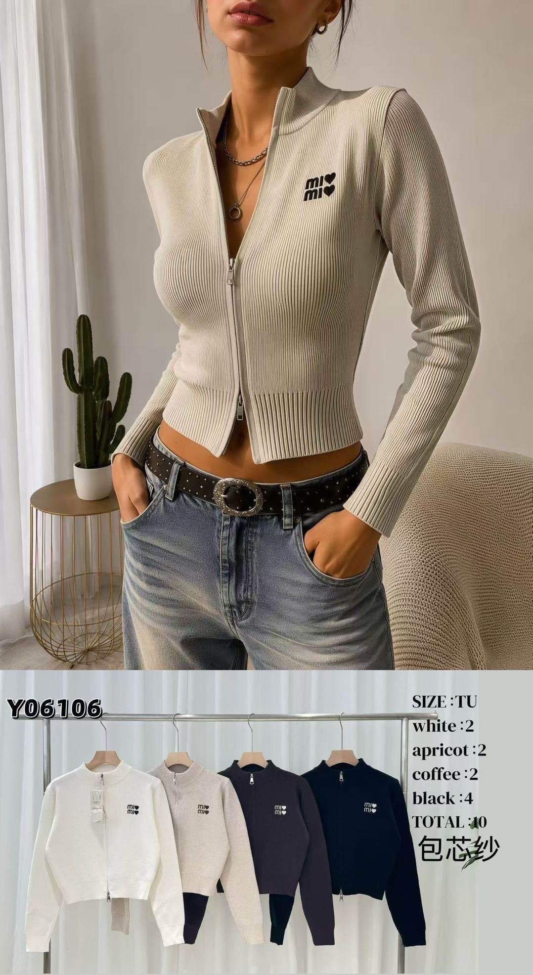 Cropped sveter s polorolákom