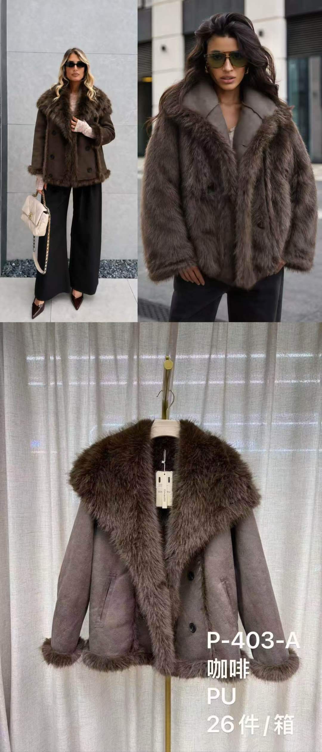 Koženková bunda s plyšovým golierom
