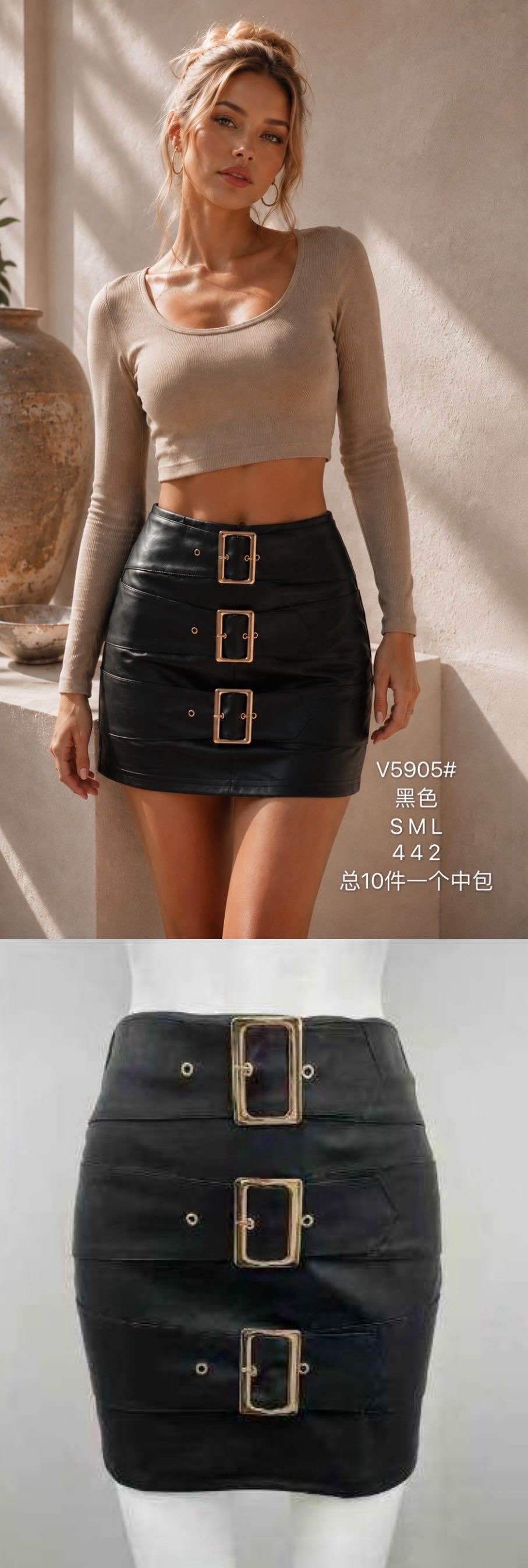 Mini ceruzková sukňa s gombíkmi