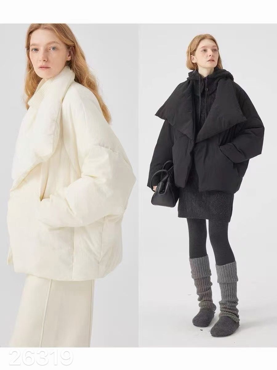 Oversized bunda s veľkým golierom