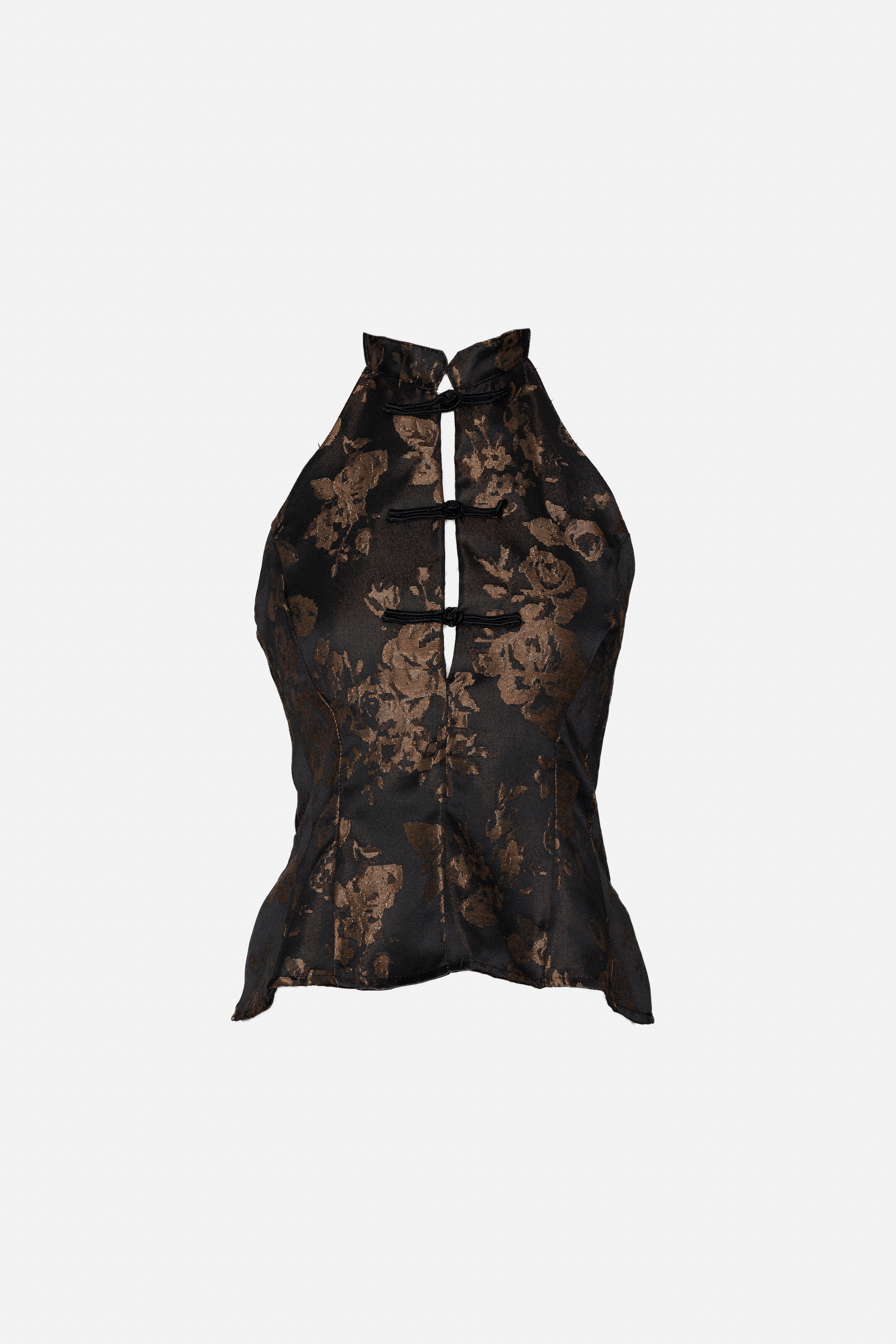 Úzky top s halter výstrihom