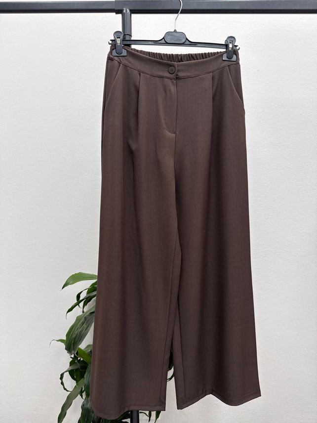 Nohavice Wide Leg s Plisami