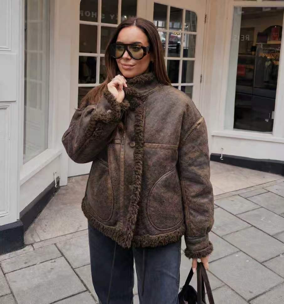 Oversize bunda s golierom