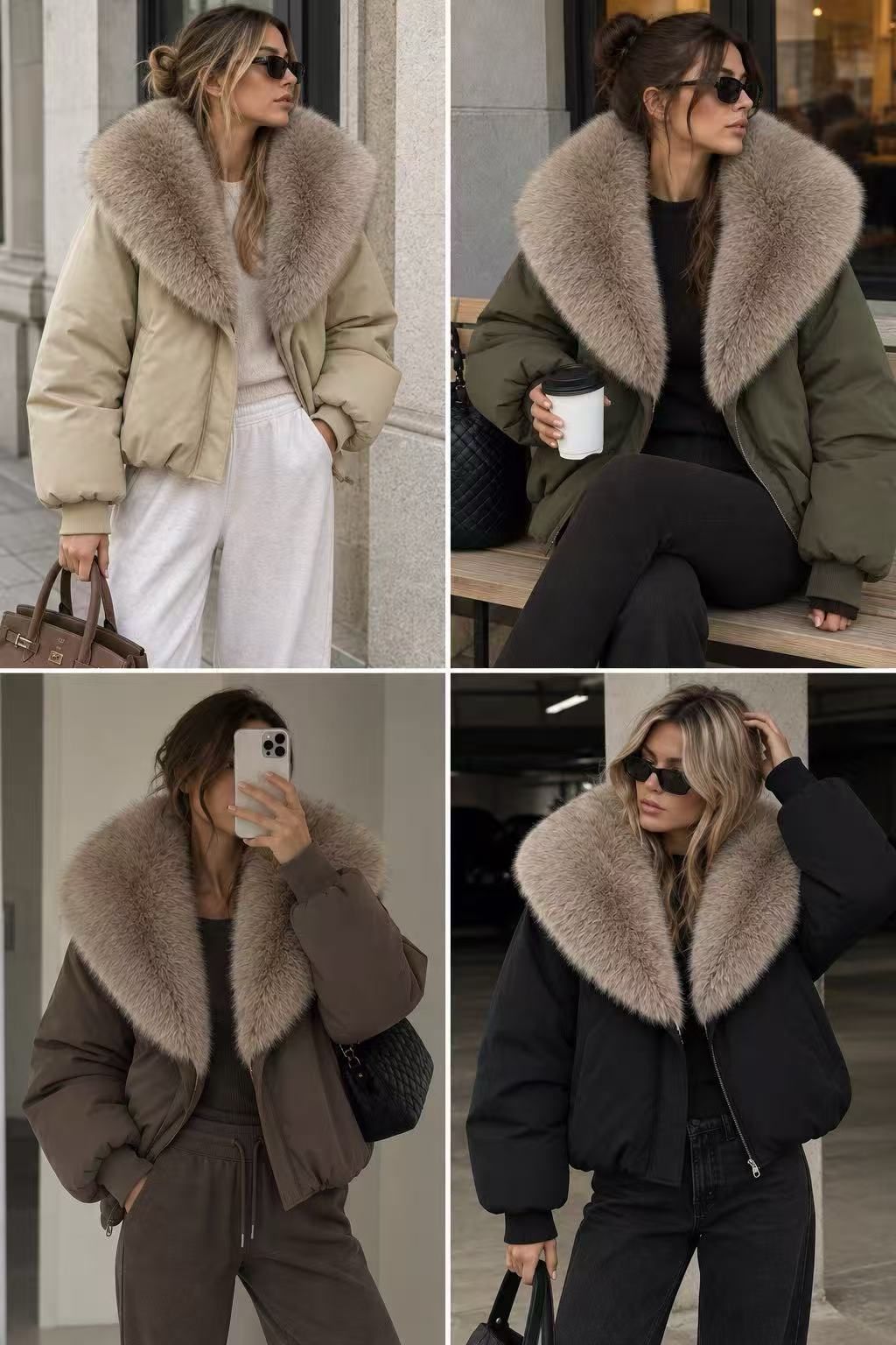 Oversize bunda s golierom