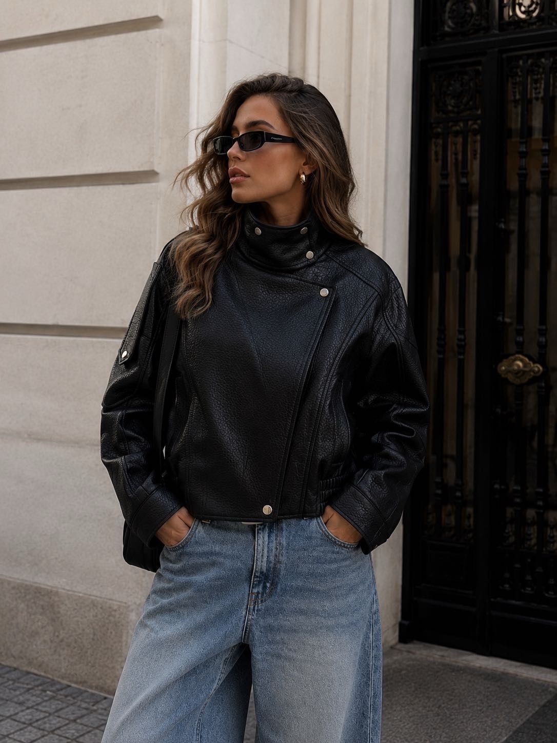 Oversize bunda s golierom