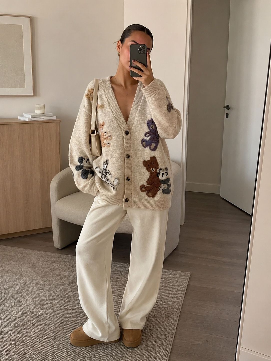 Oversize kardigán so vzorom