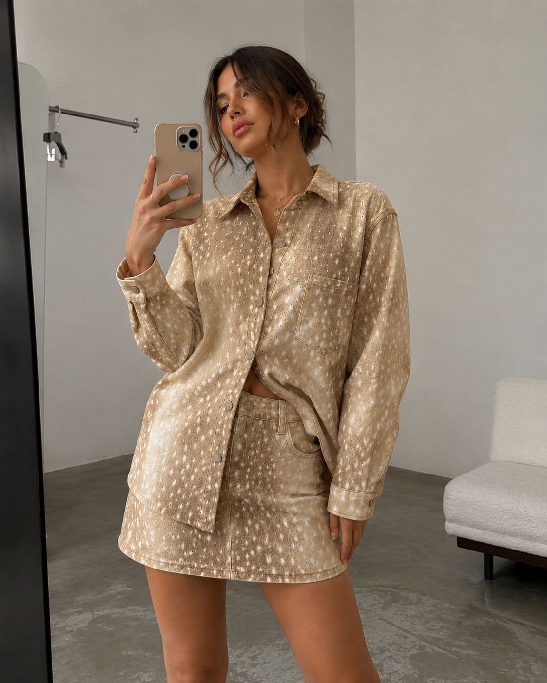 Ležérny Košeľový Set — Oversized Mini
