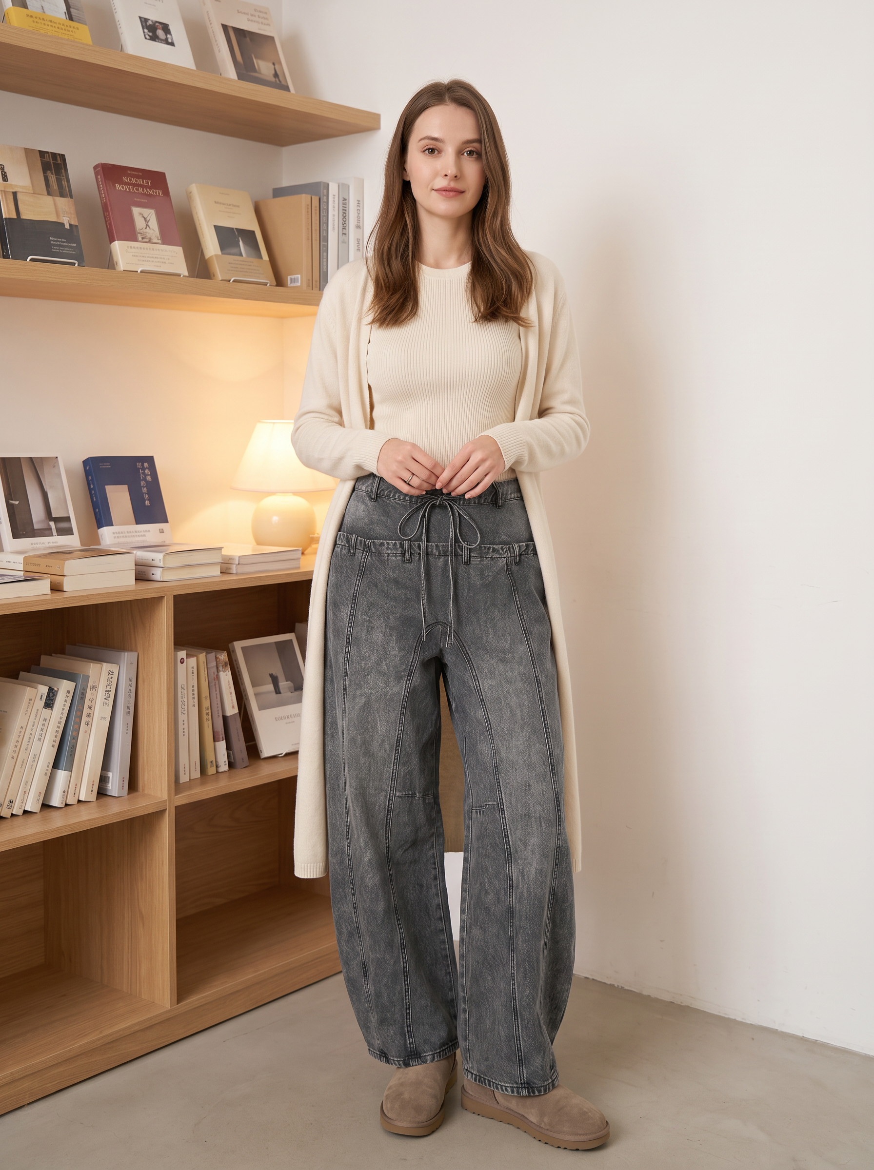 Nohavice Wide Leg s Elastickým Pásom