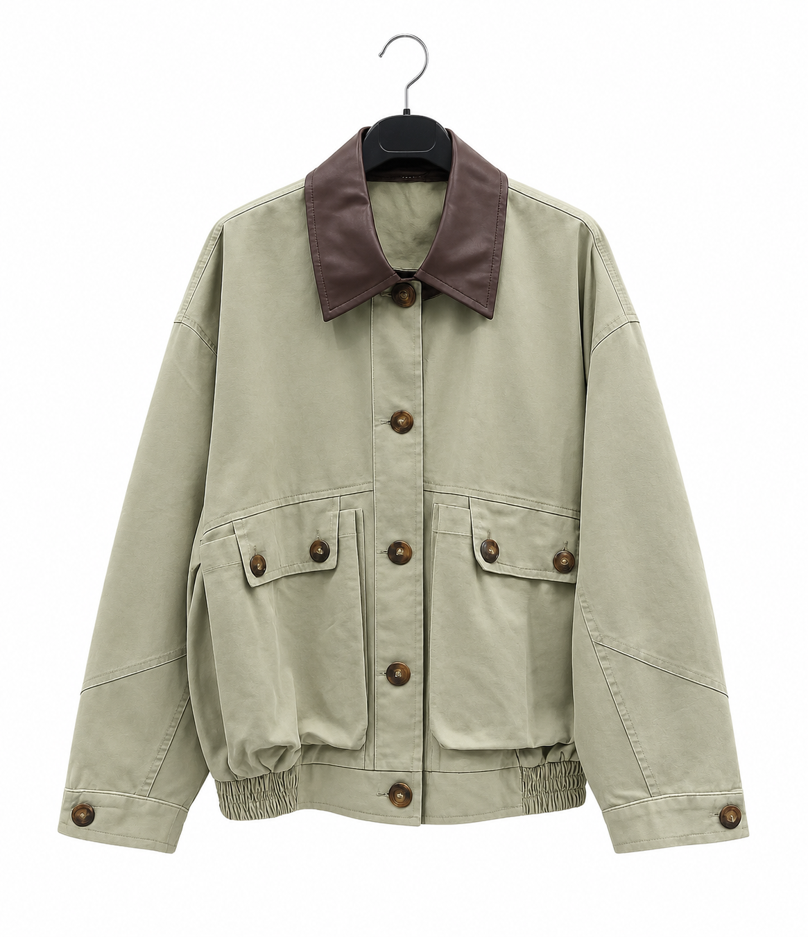 Oversized bomber bunda s golierom