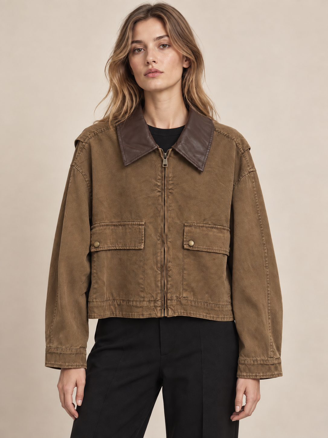 Oversize bunda s golierom