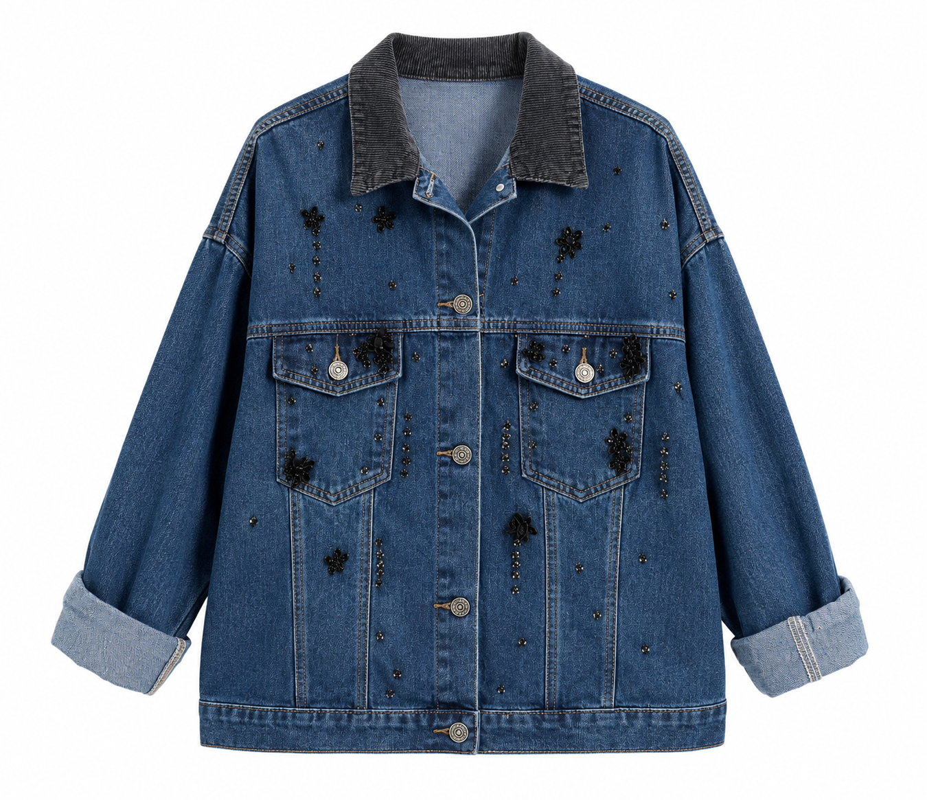 Oversized bunda s golierom
