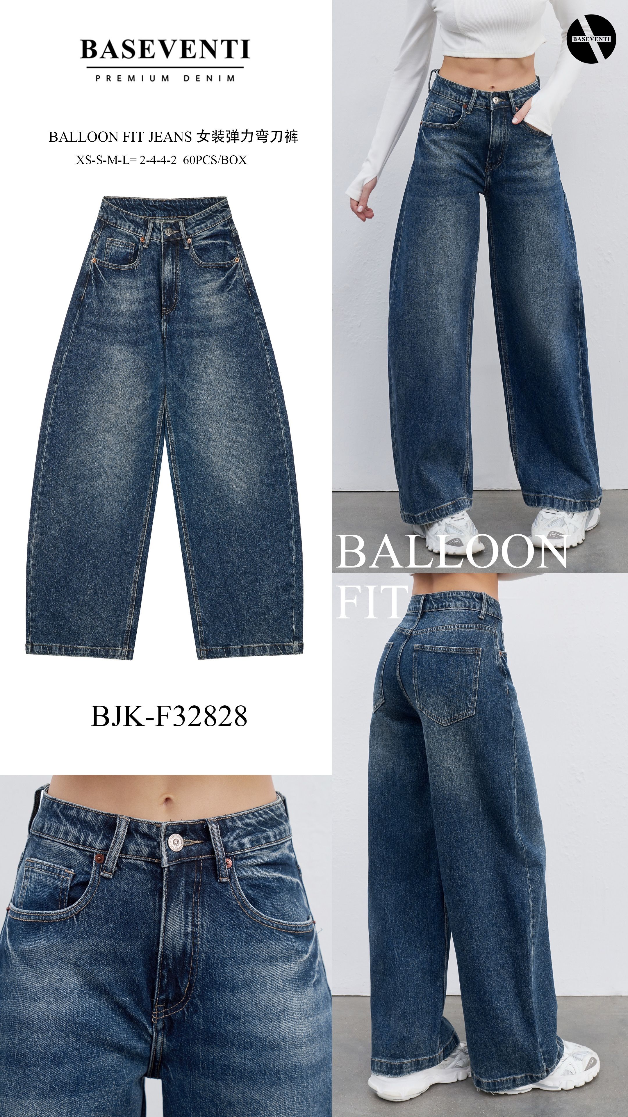 Džínsy Balloon Fit do členka