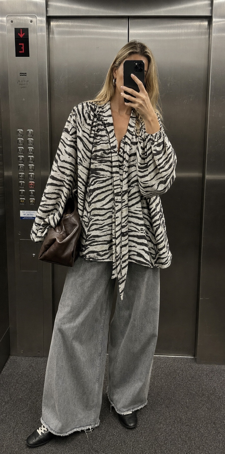 Oversize blúzka s viazaním