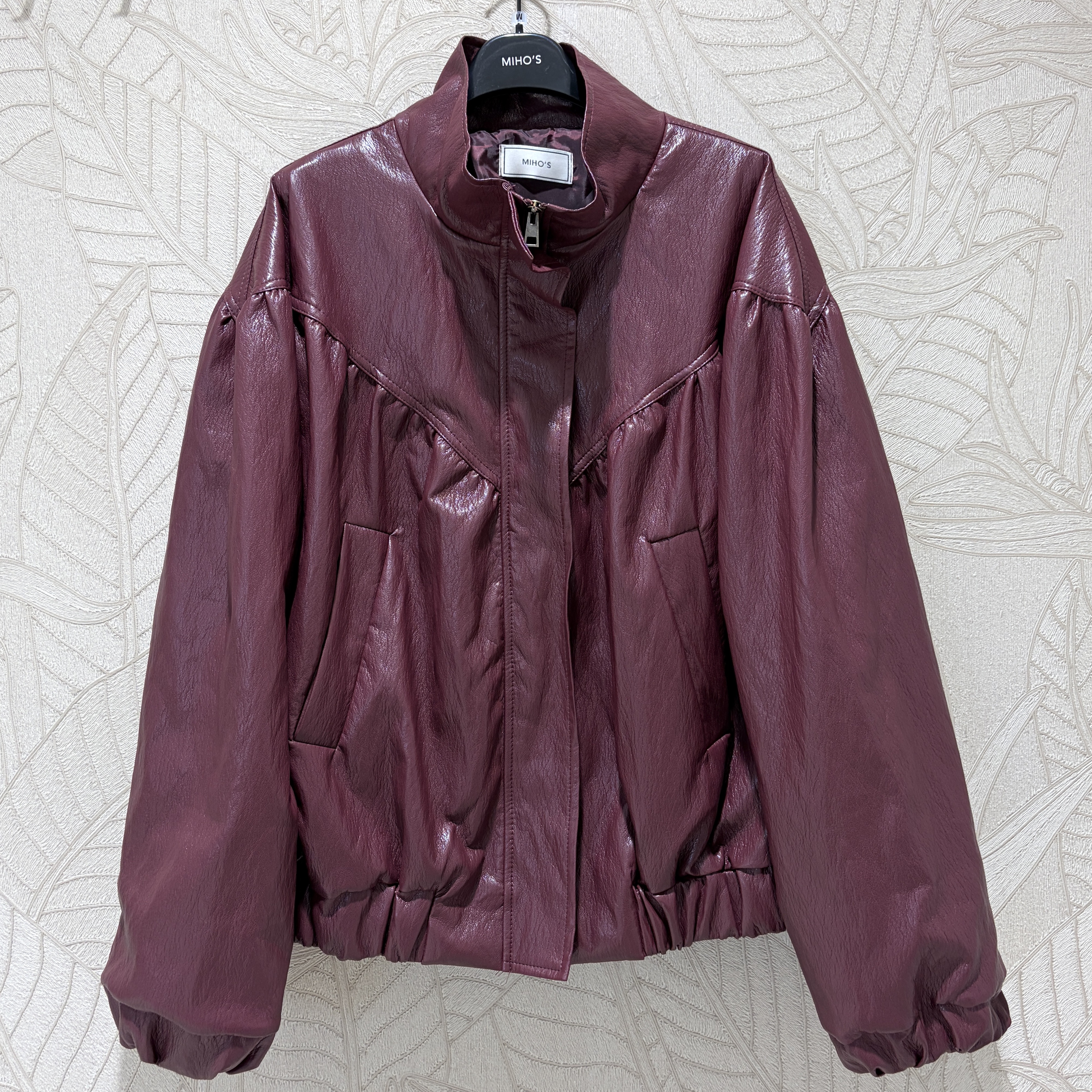 Oversize bomber bunda so stojatým golierom