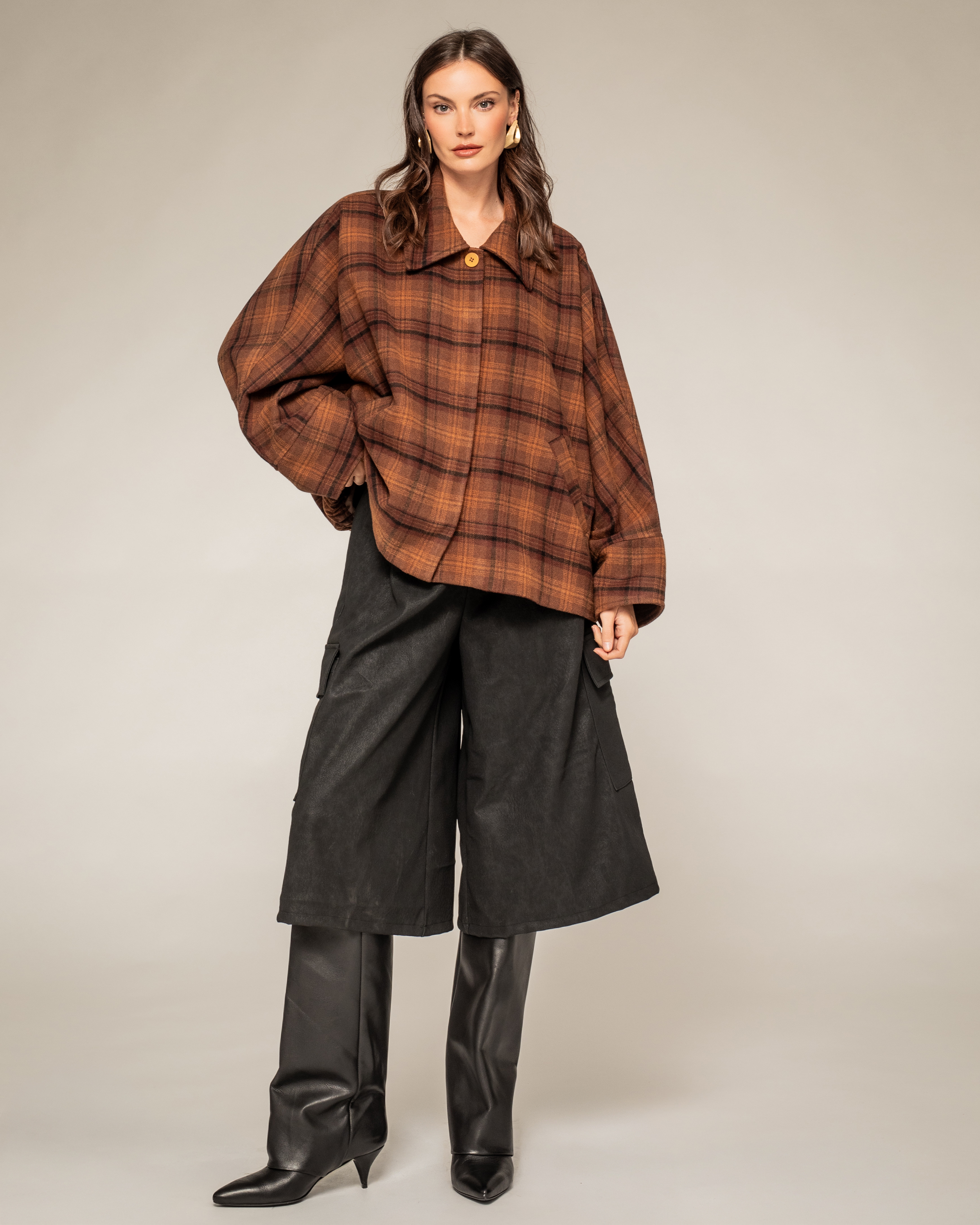 Oversize bunda s golierom