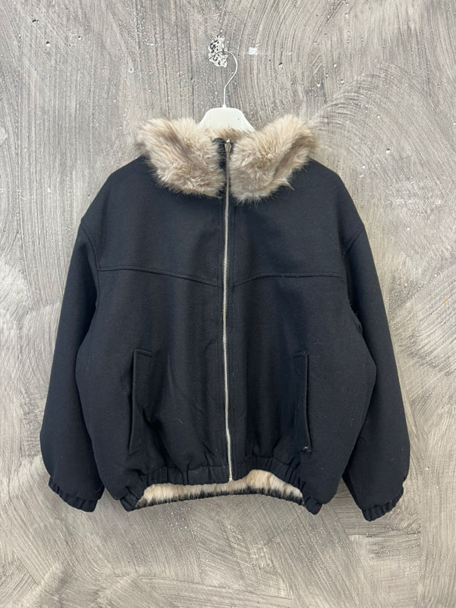 Oversize bomber bunda s kapucňou
