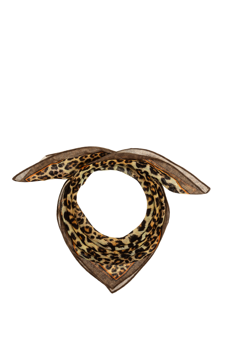 Vlnený šál s leopardím vzorom