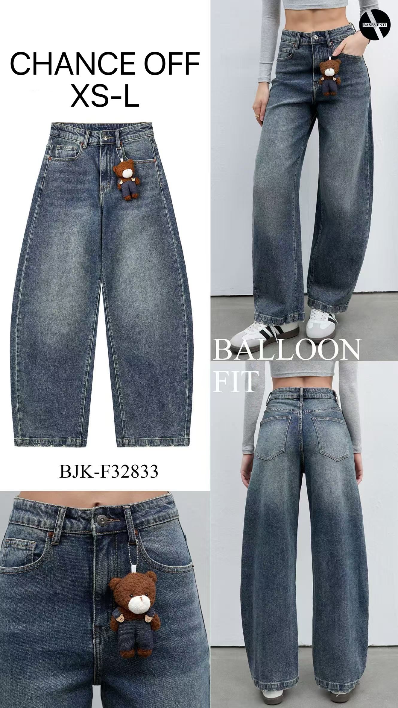 Nohavice Balloon Fit s Vysokým Pásom