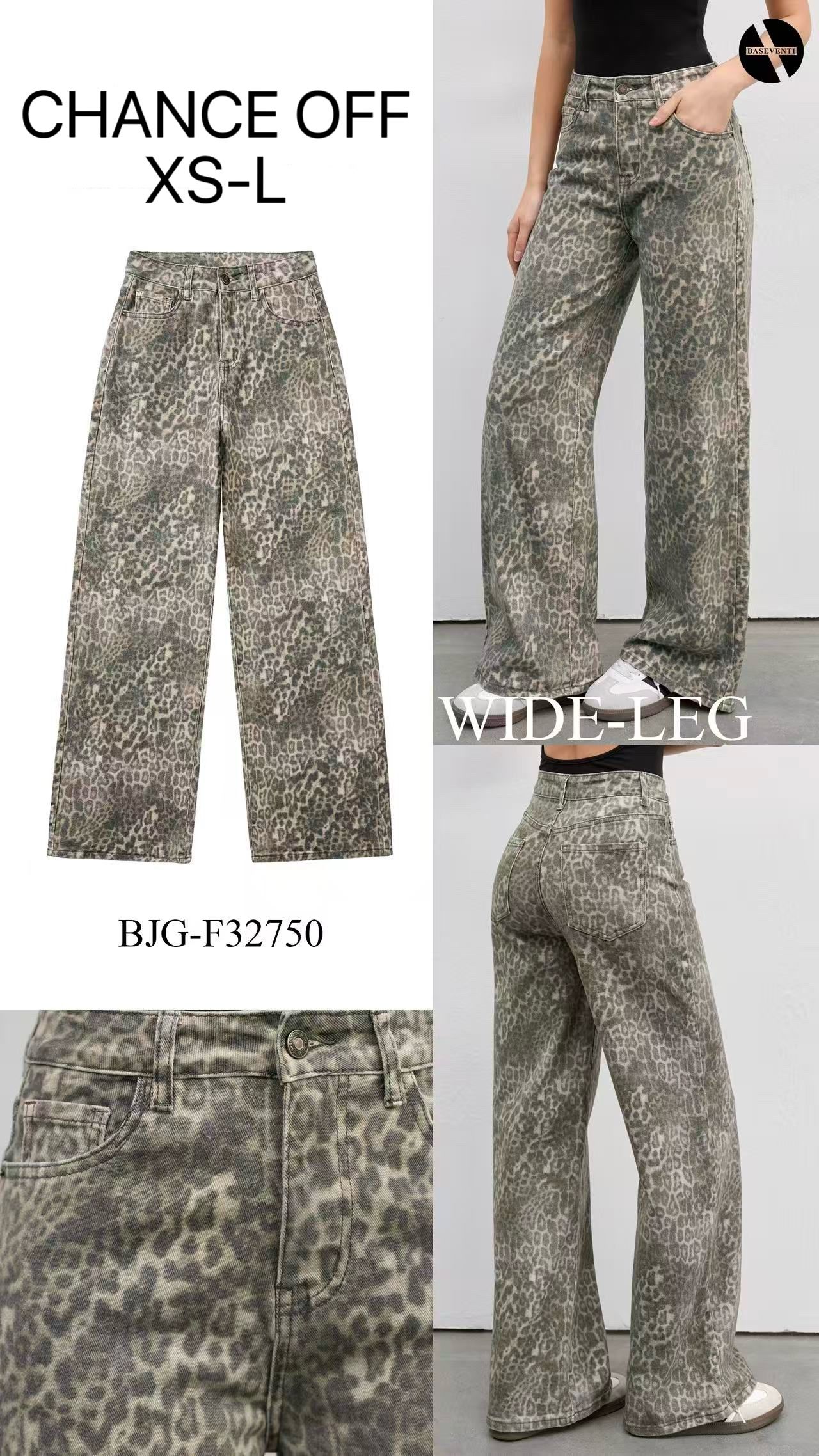 Nohavice Wide‑Leg s leoparďou potlačou