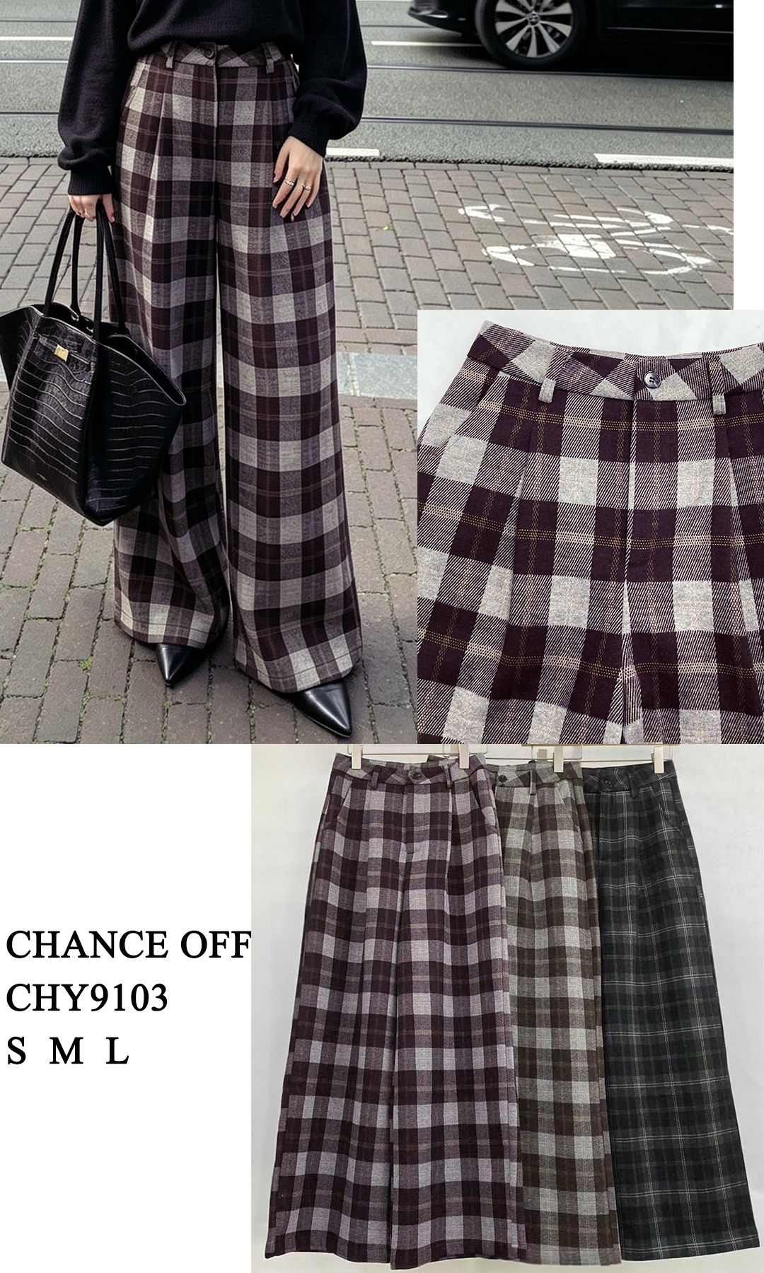 Nohavice Wide Leg s plisami