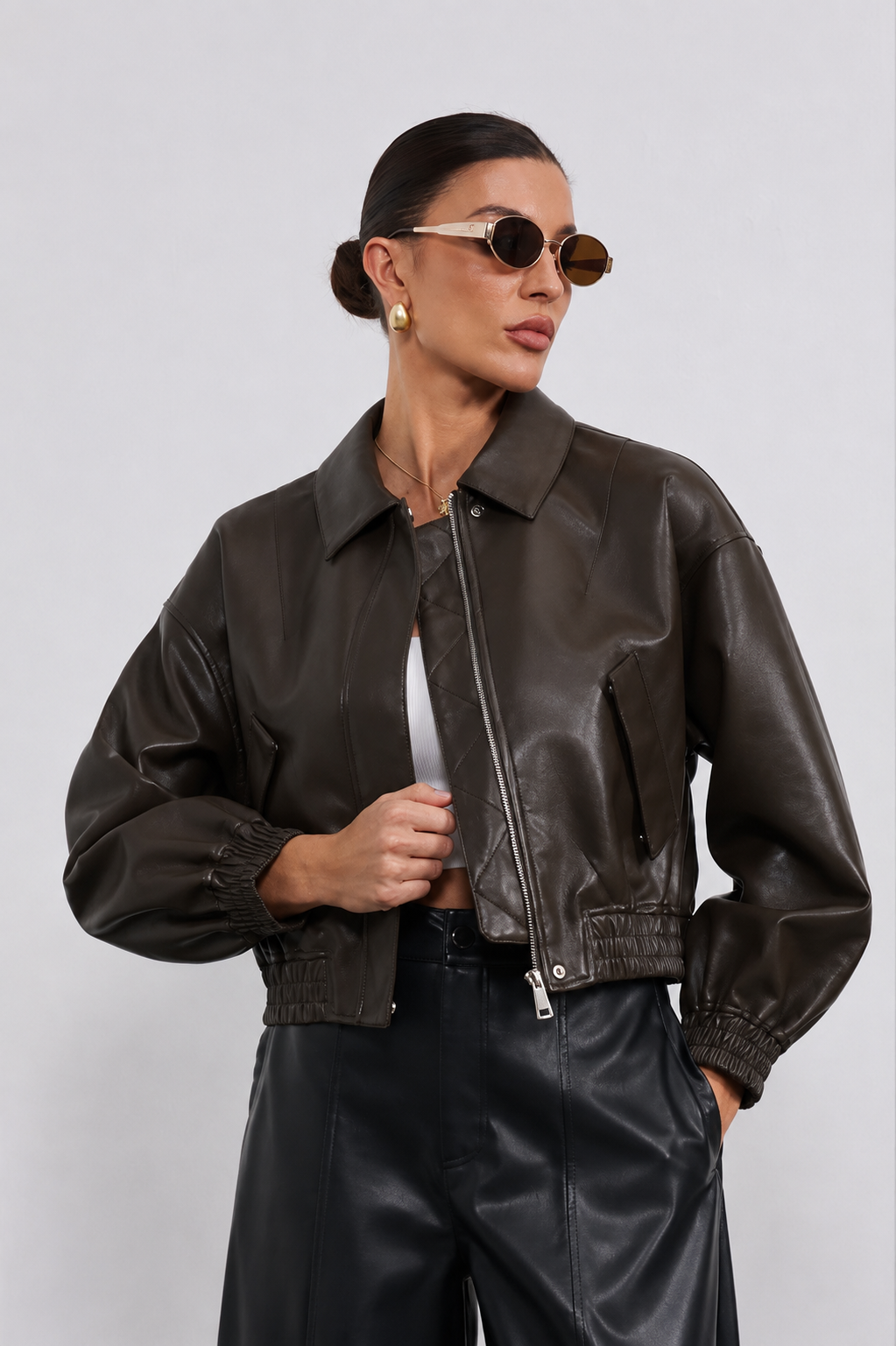 Bomber bunda s golierom