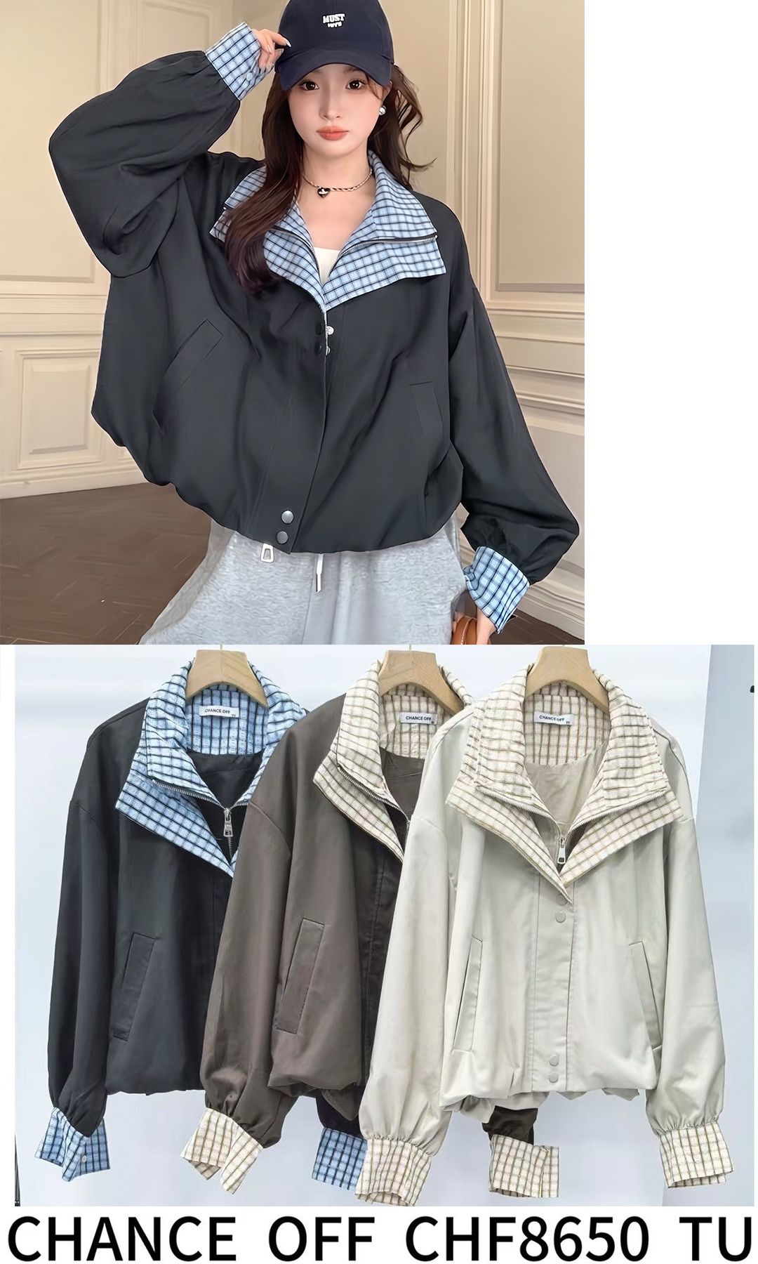 Oversize bunda s golierom