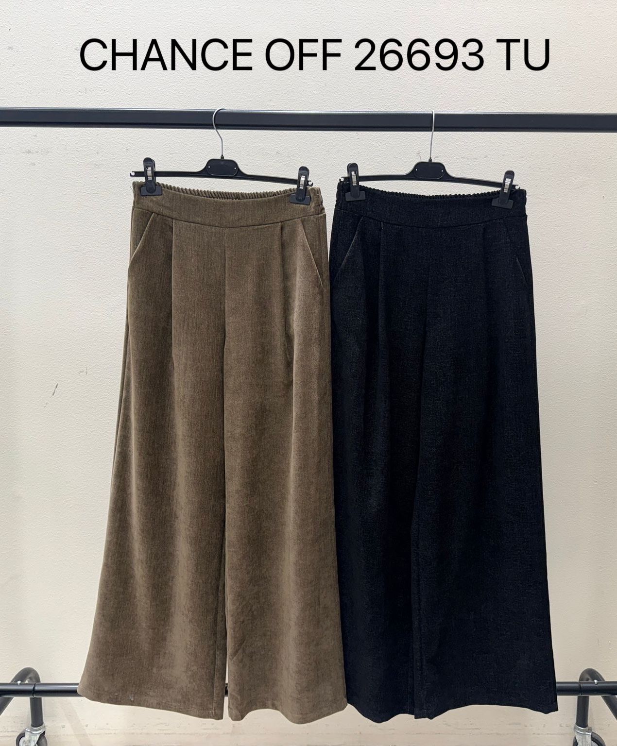 Nohavice Wide Leg s Lamelami