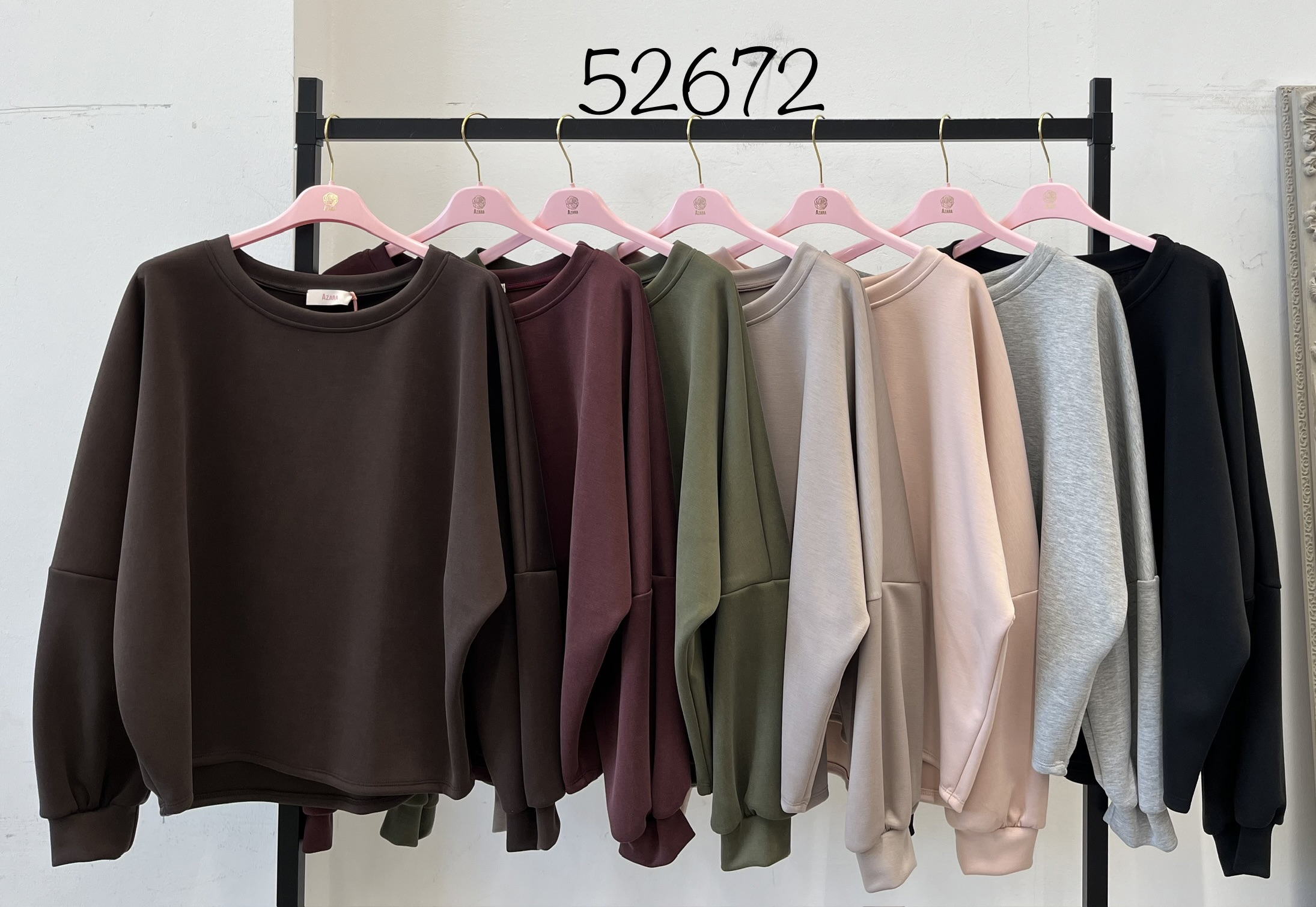 Oversize mikina s okrúhlym výstrihom