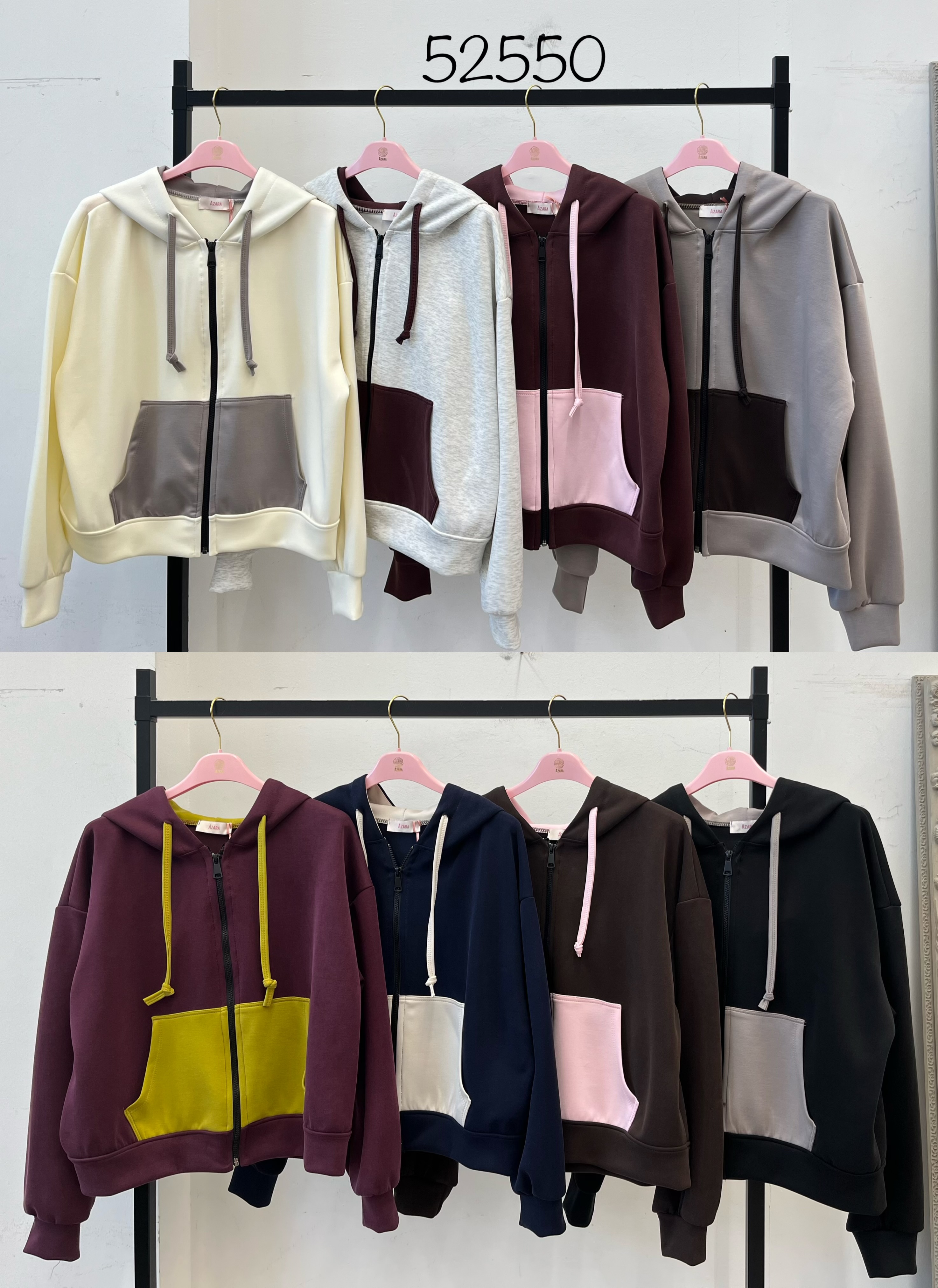Oversized mikina s kapucňou na zips