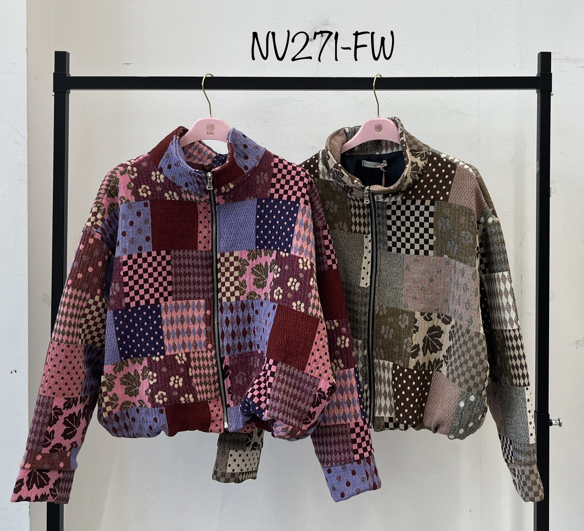 Bomber bunda s patchworkom