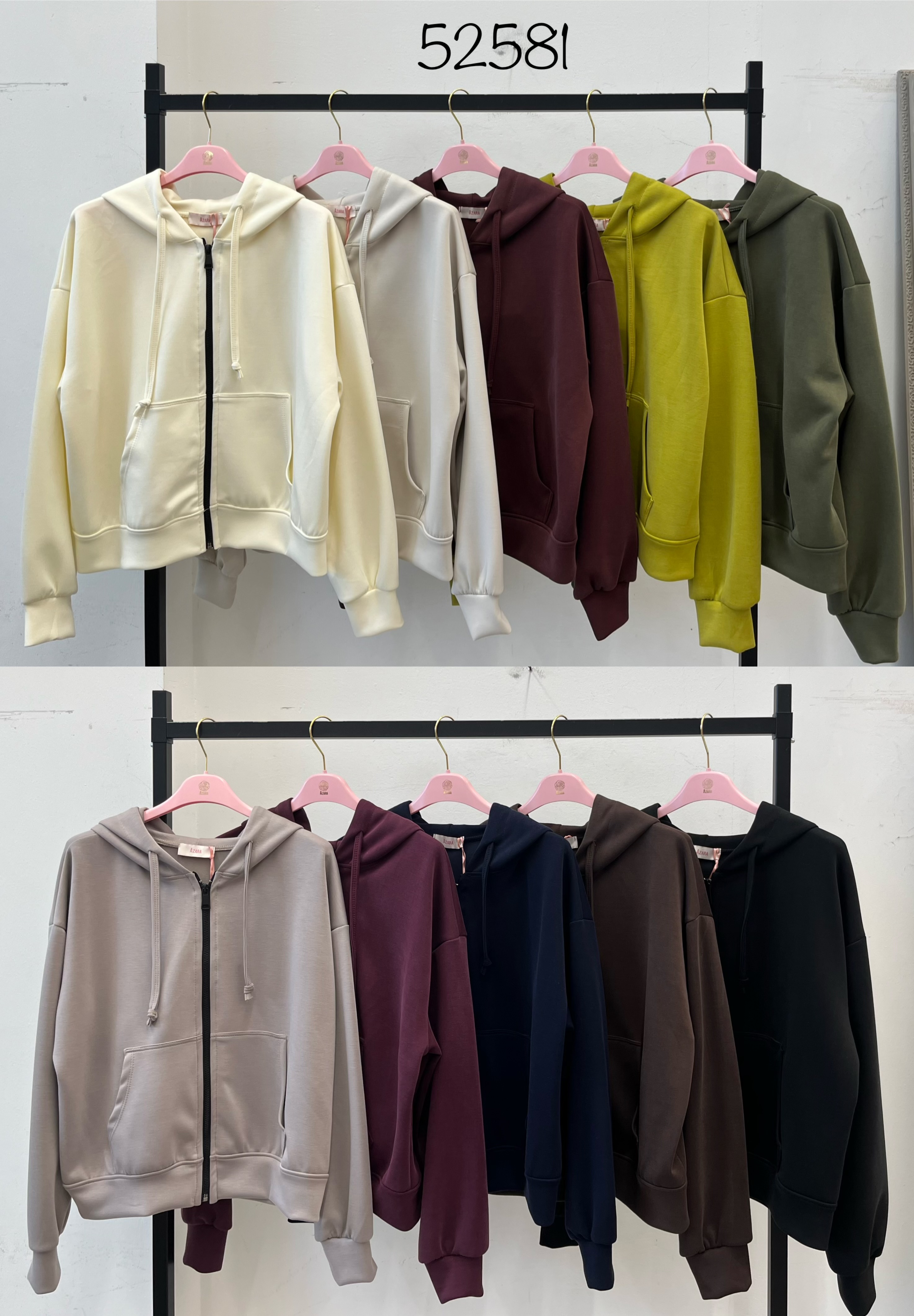Oversize mikina s kapucňou na zips