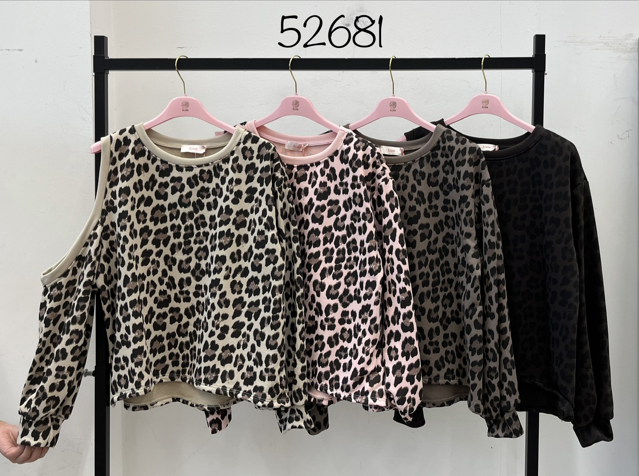 Casual mikina s leopardím vzorom