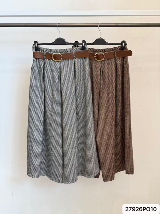 Culotte nohavice s vráskmi