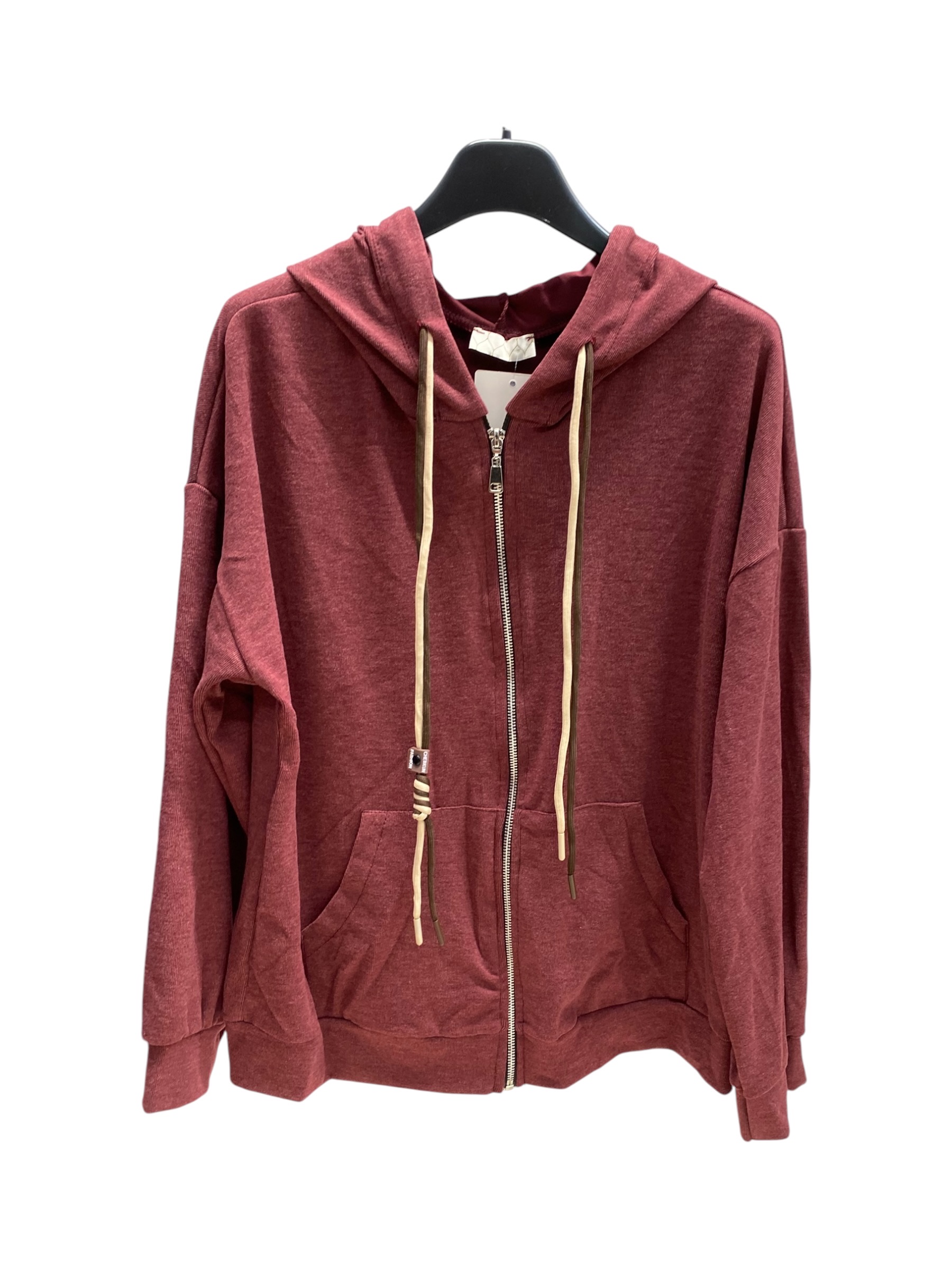Voľná mikina s kapucňou na zips