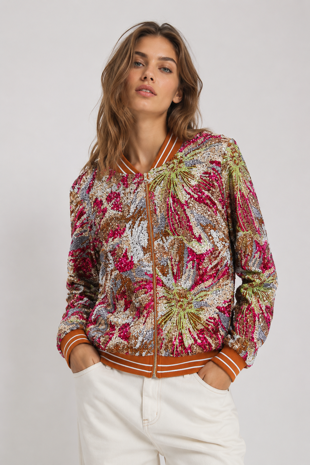 Bomber bunda s golierom