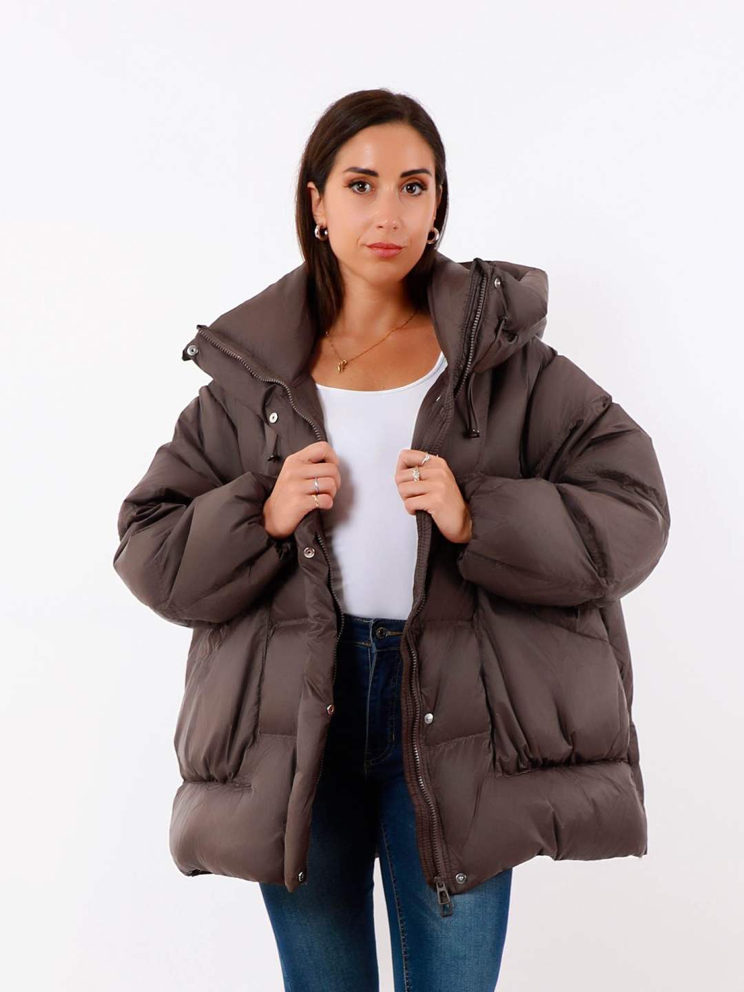 Oversize kabát s kapucňou