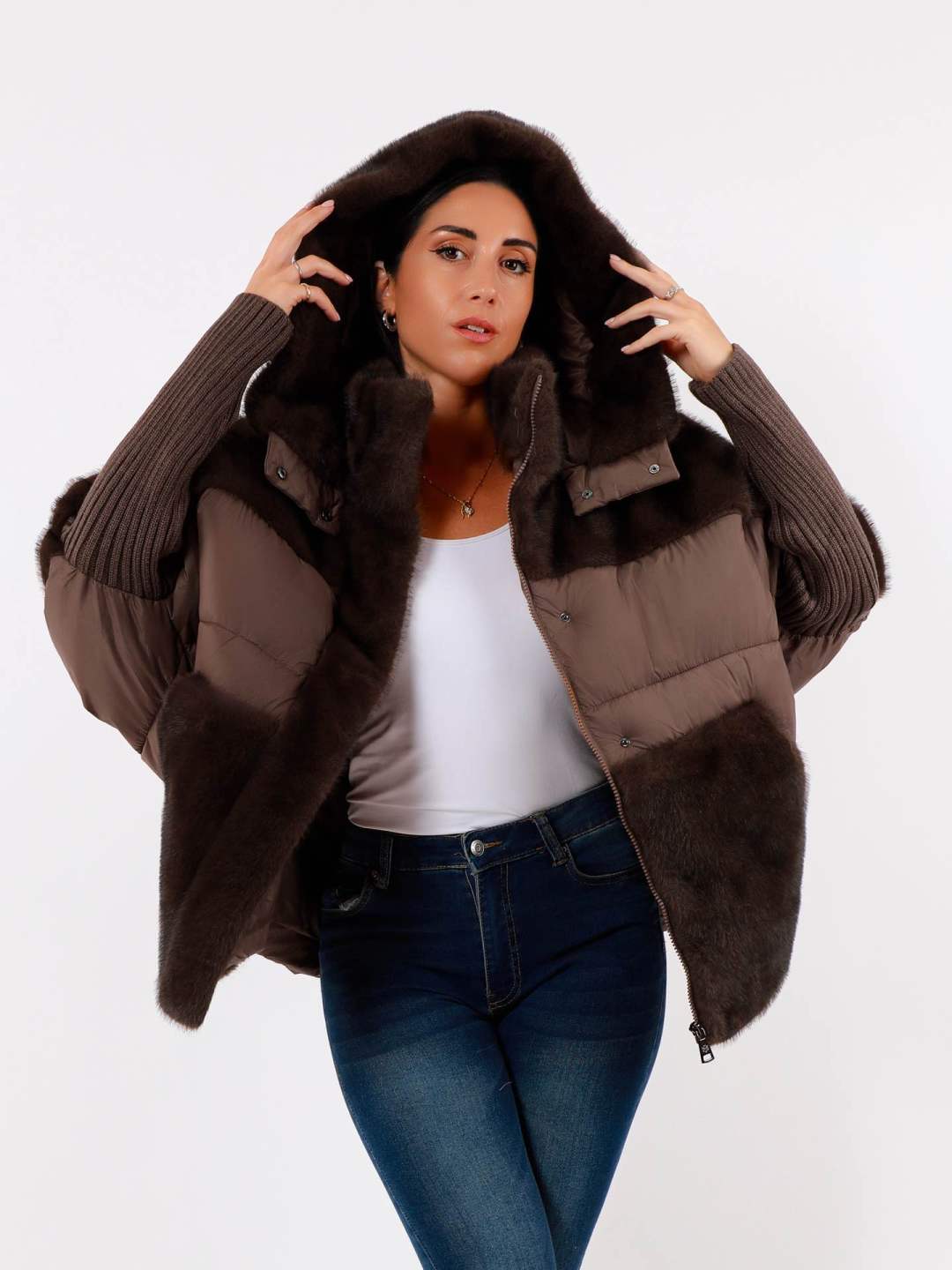 Oversize bunda s kapucňou