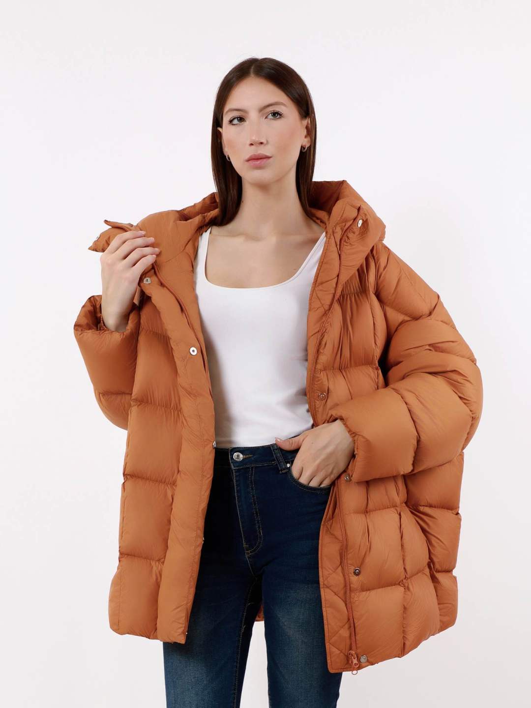 Oversize kabát s kapucňou