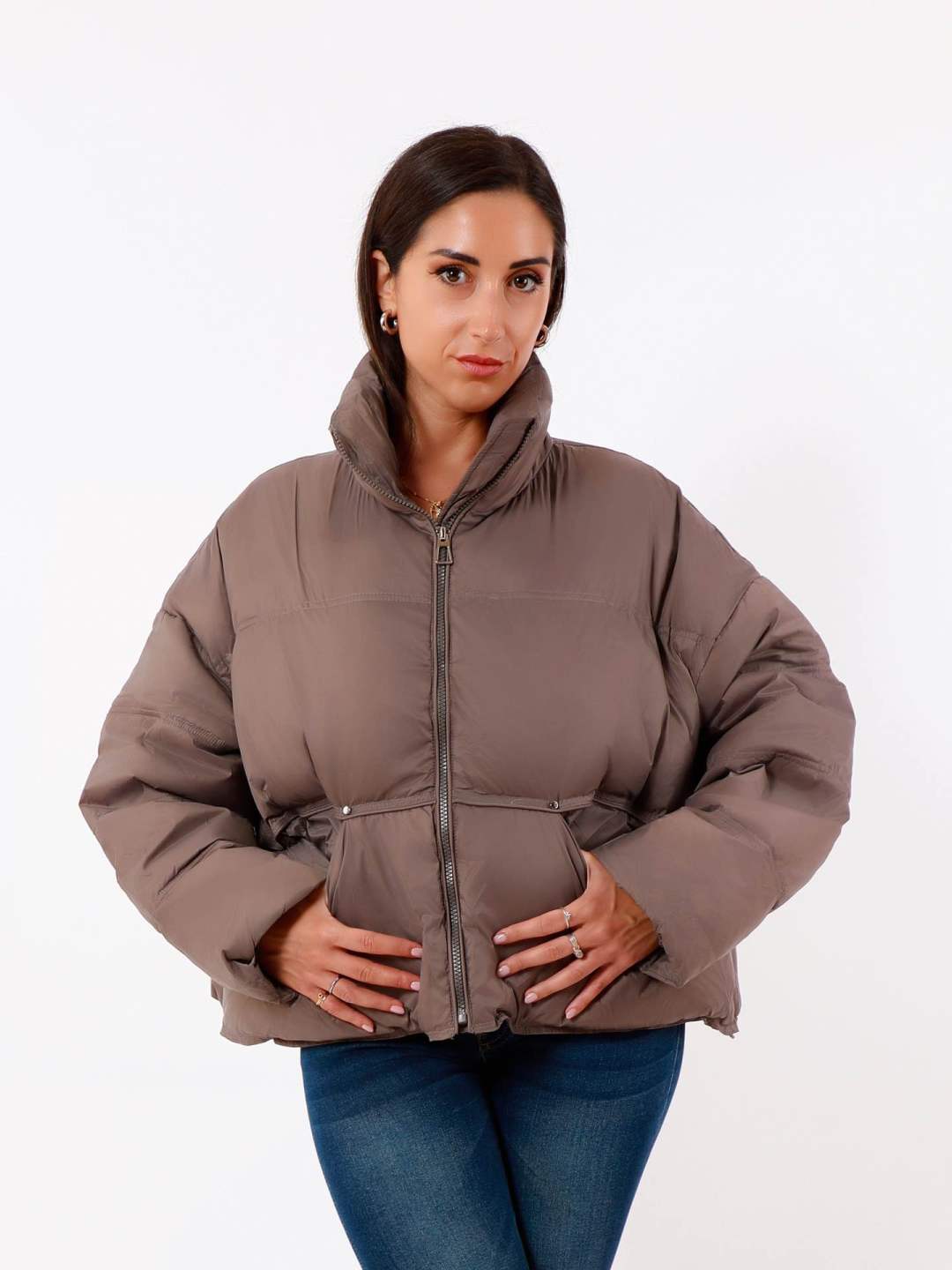 Oversize bunda s vysokým golierom